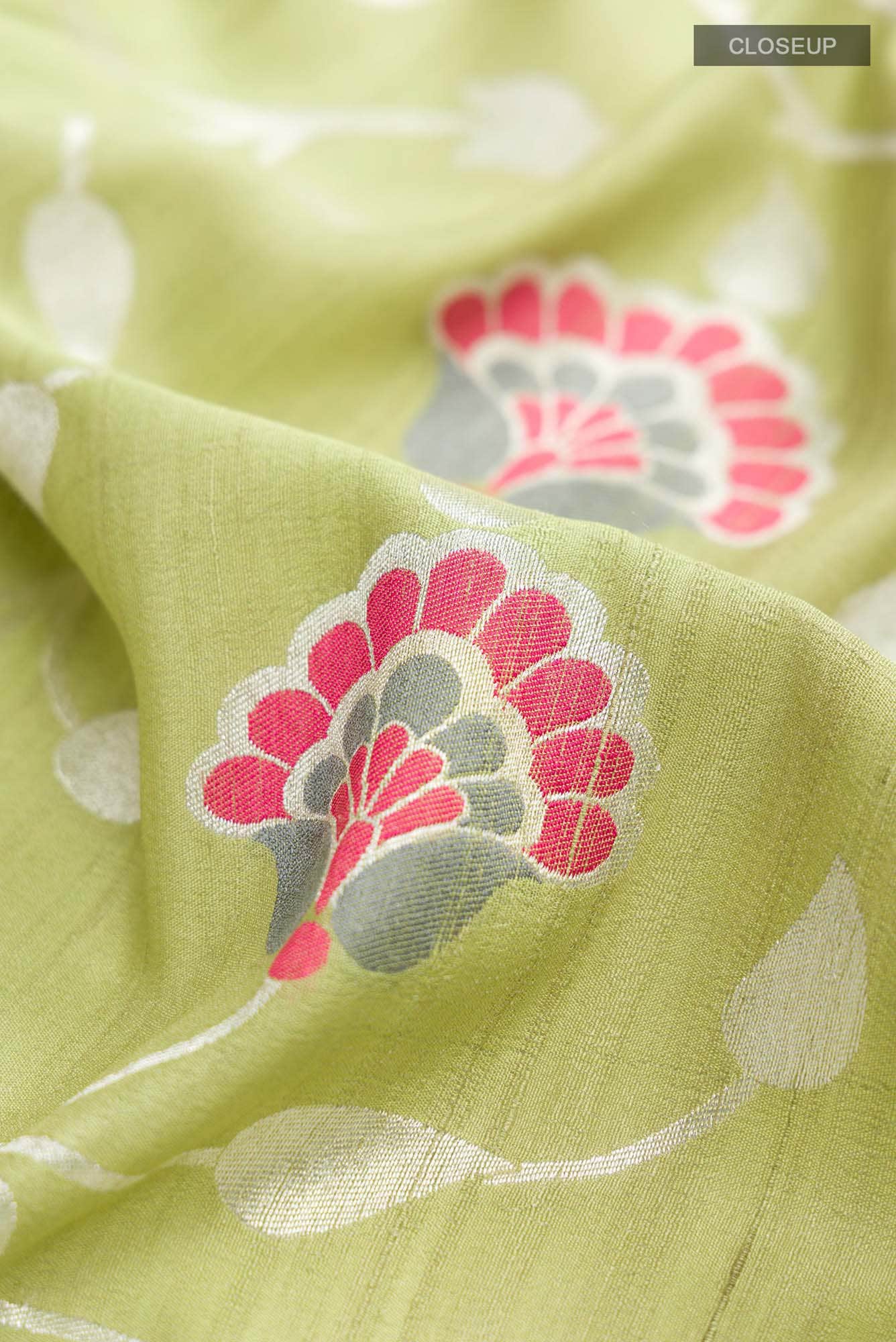 Green Banarasi Georgette Saree