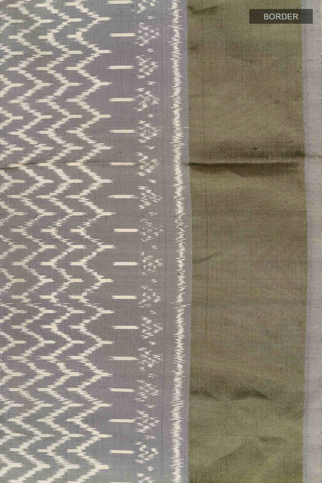 Grey Pochampally Silk Saree