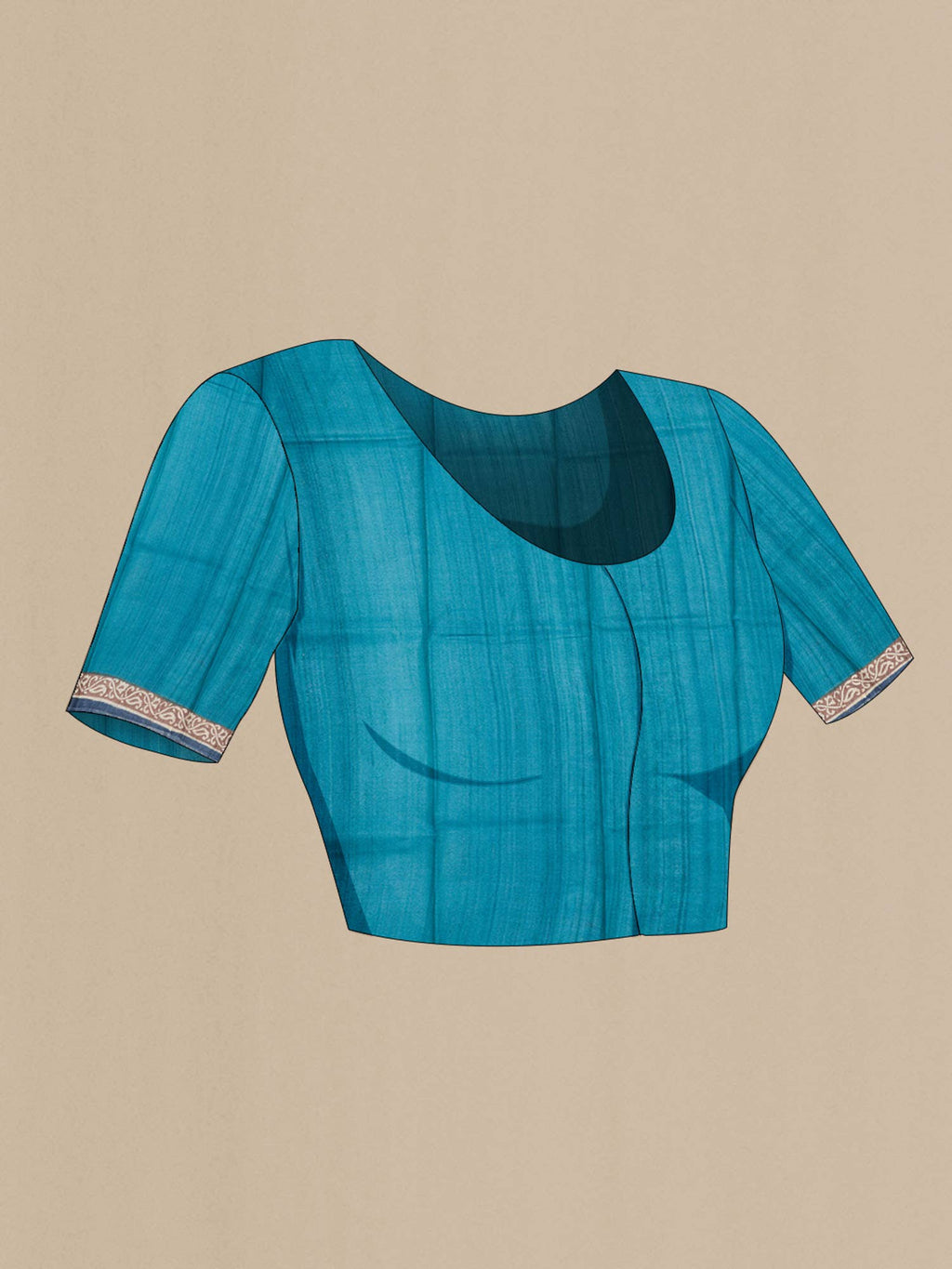 Blue Bhagalpuri Tussar Silk Saree