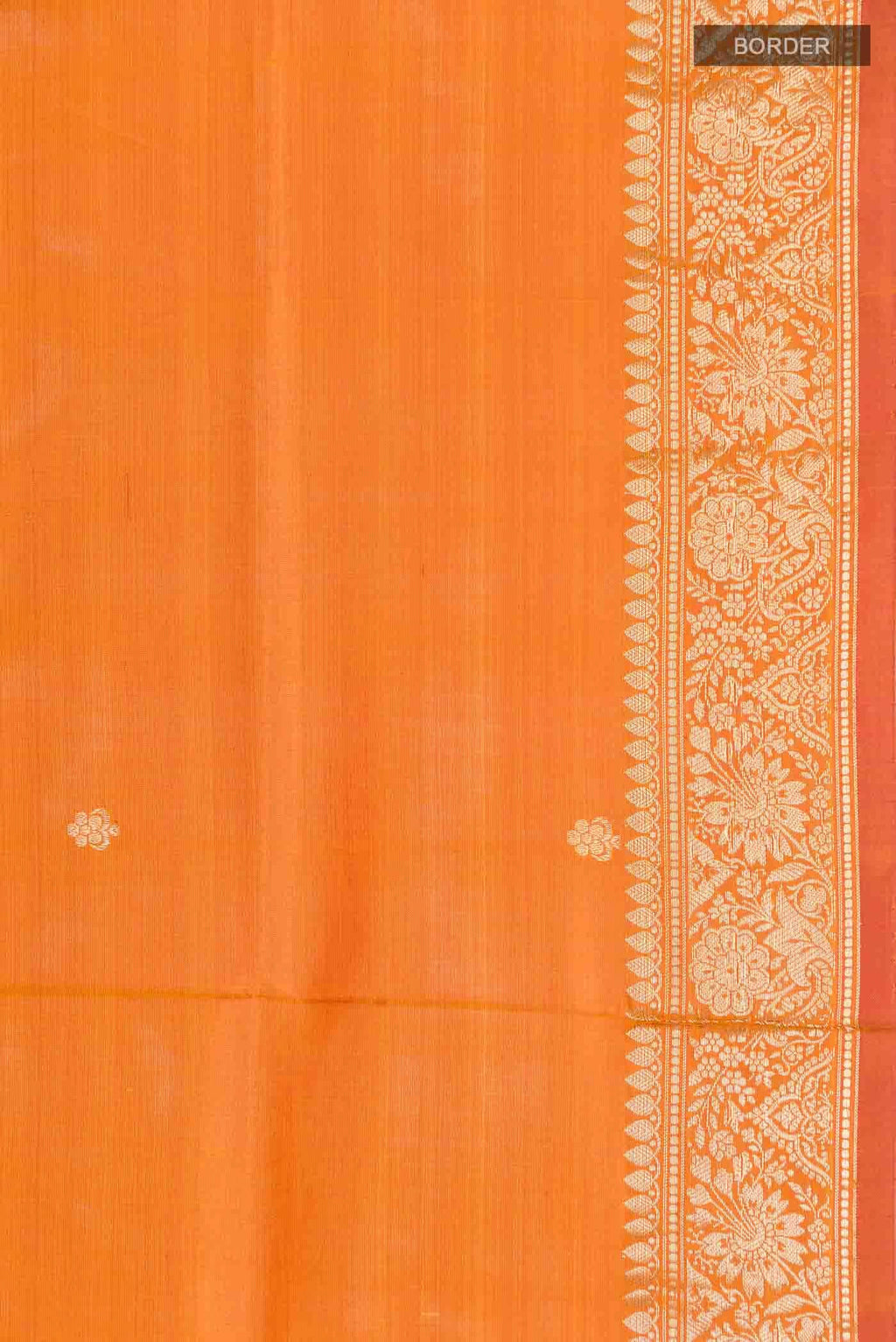 Orange Banarasi Katan Silk Saree