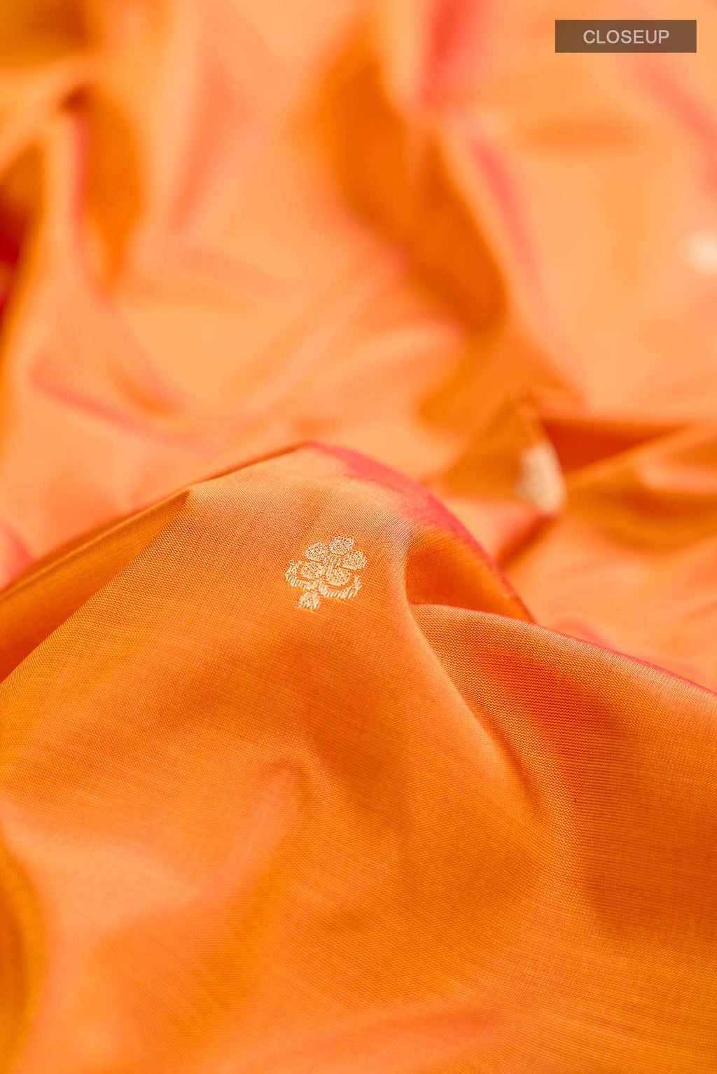 Orange Banarasi Katan Silk Saree