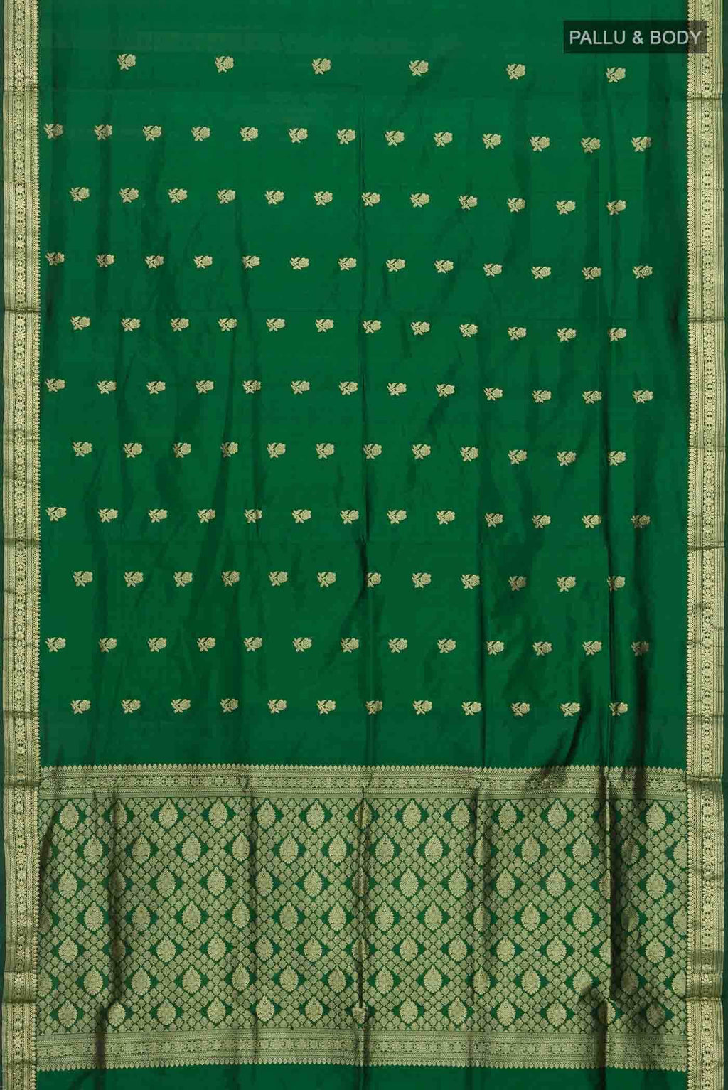 Green Banarasi Katan Silk Saree