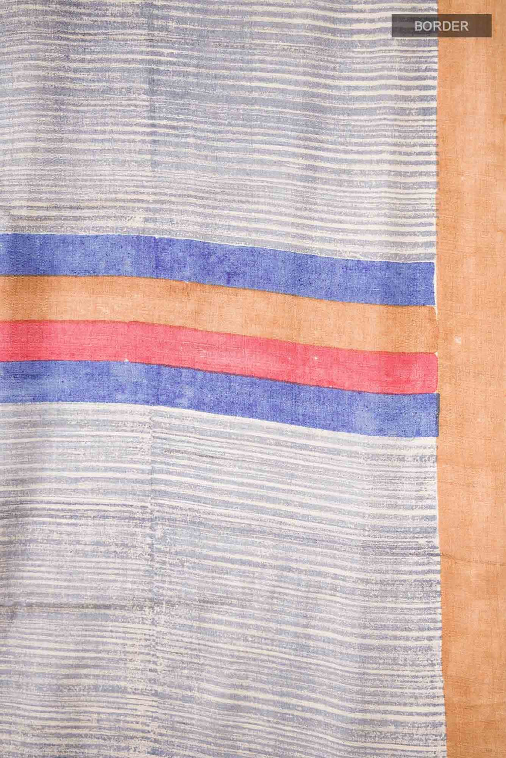 Grey Bhagalpuri Tussar Silk Saree
