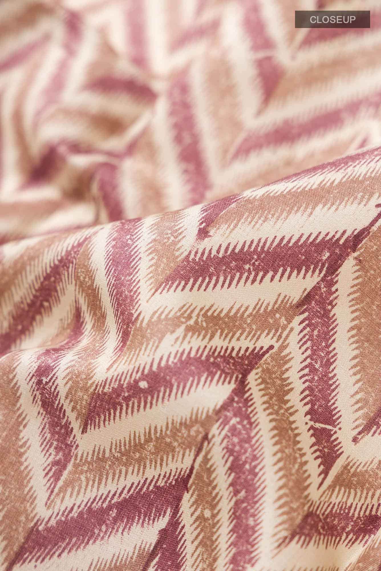 Beige Bhagalpuri Tussar Silk Saree