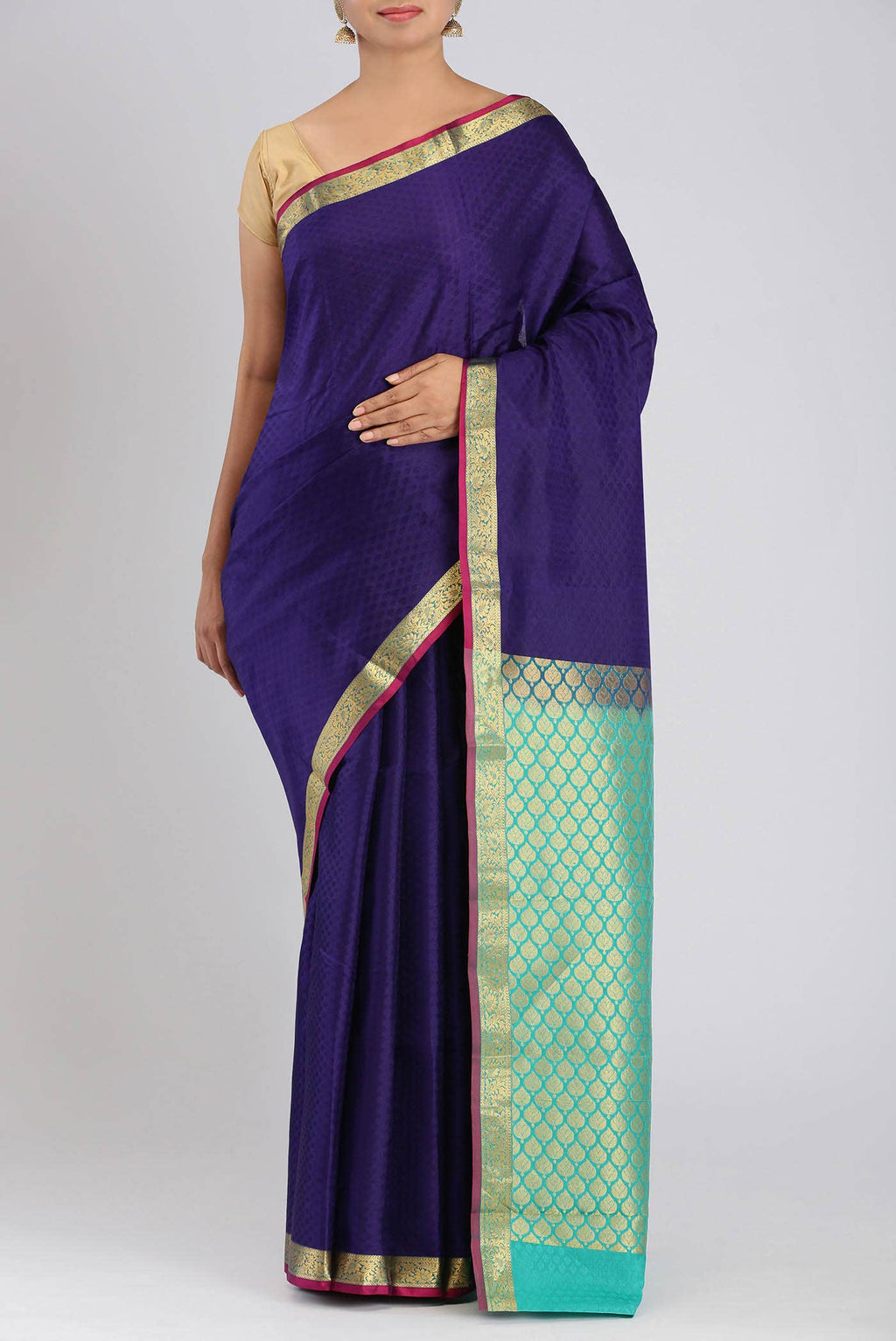 Blue Kanchipuram Silk Saree