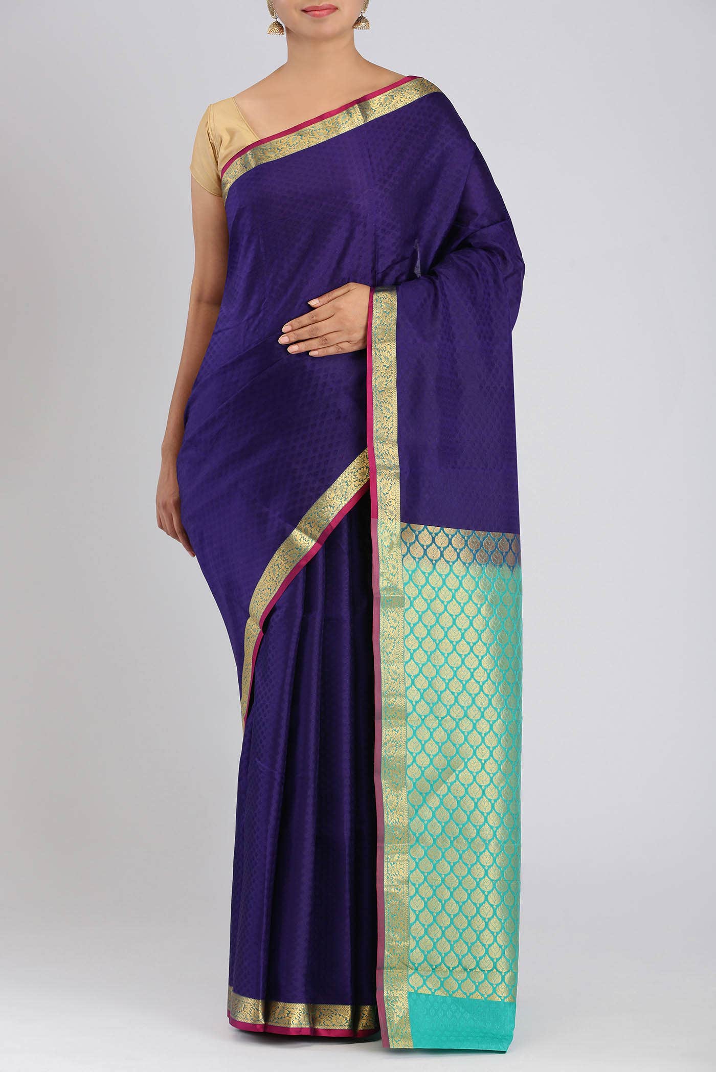 Blue Kanchipuram Silk Saree