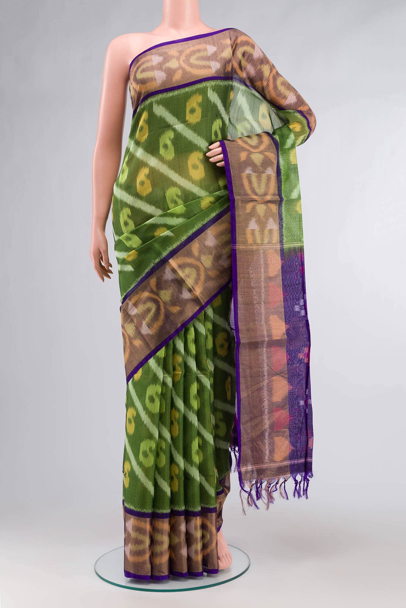 Green Silk Cotton Saree