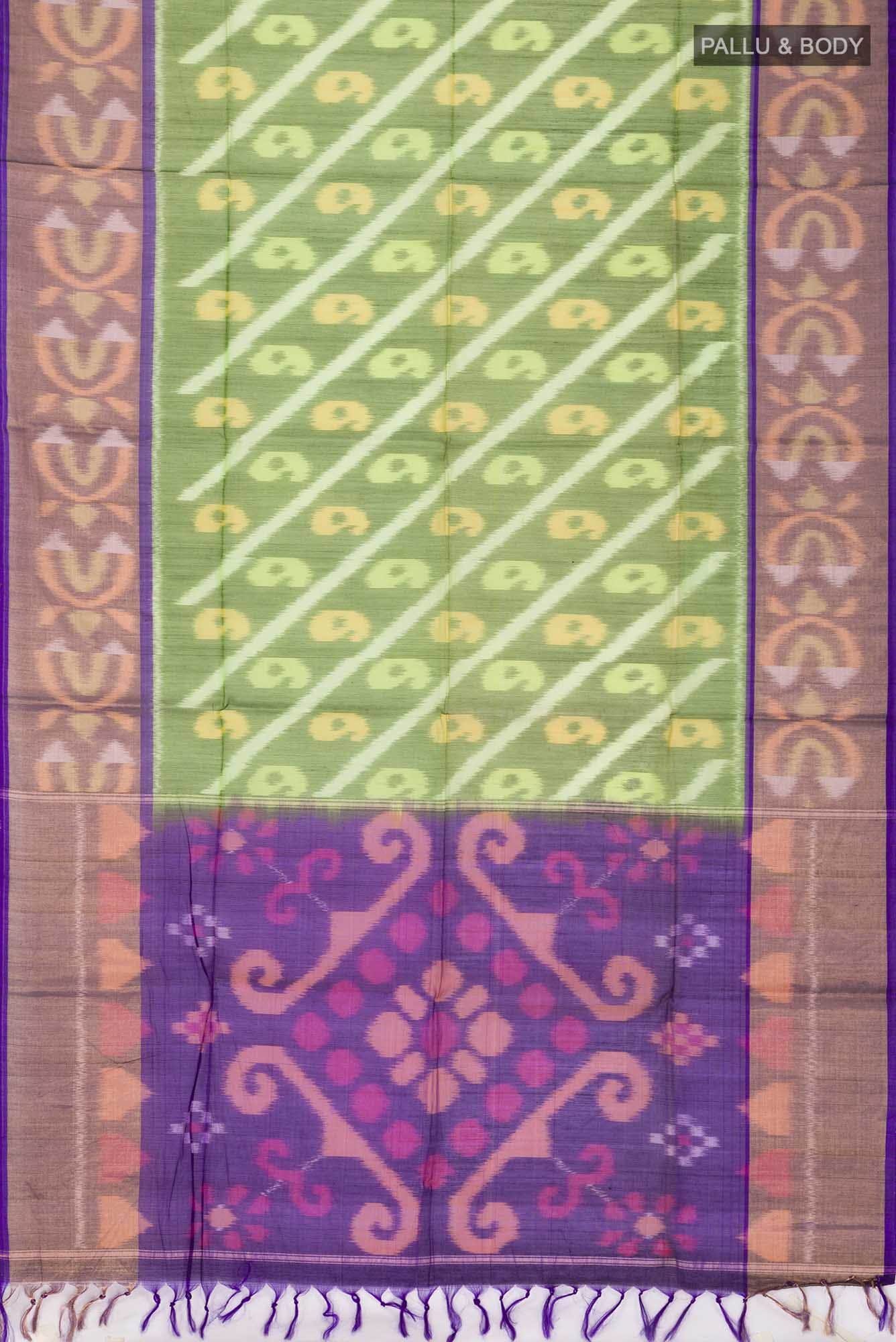 Green Silk Cotton Saree