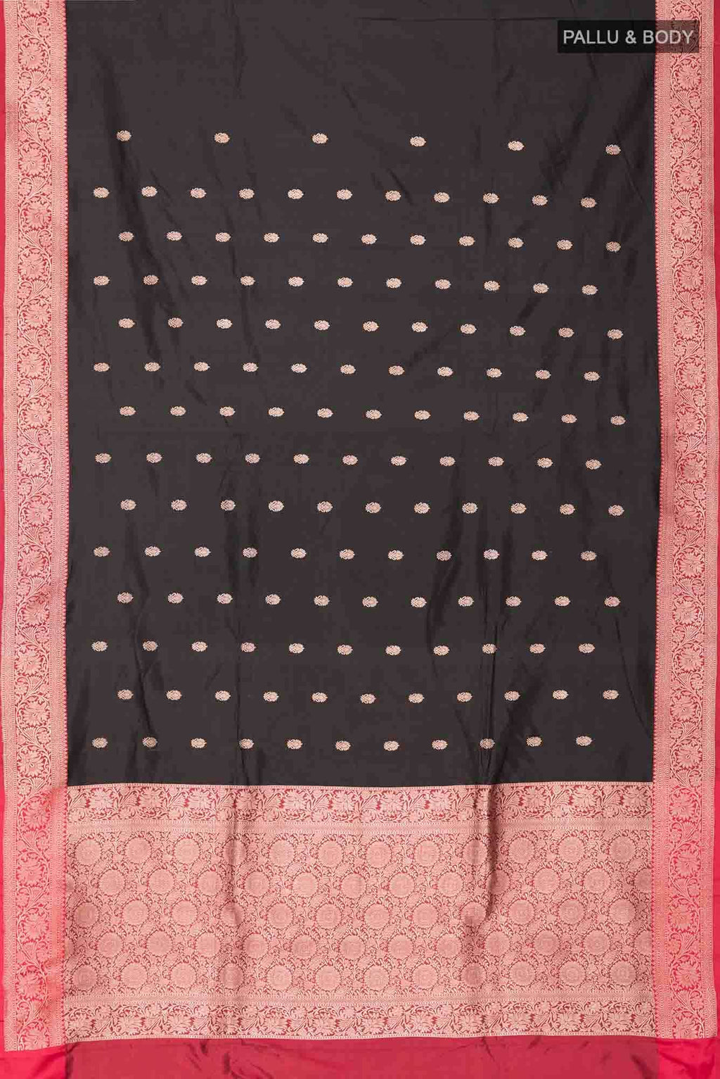 Black Banarasi Katan Silk Saree
