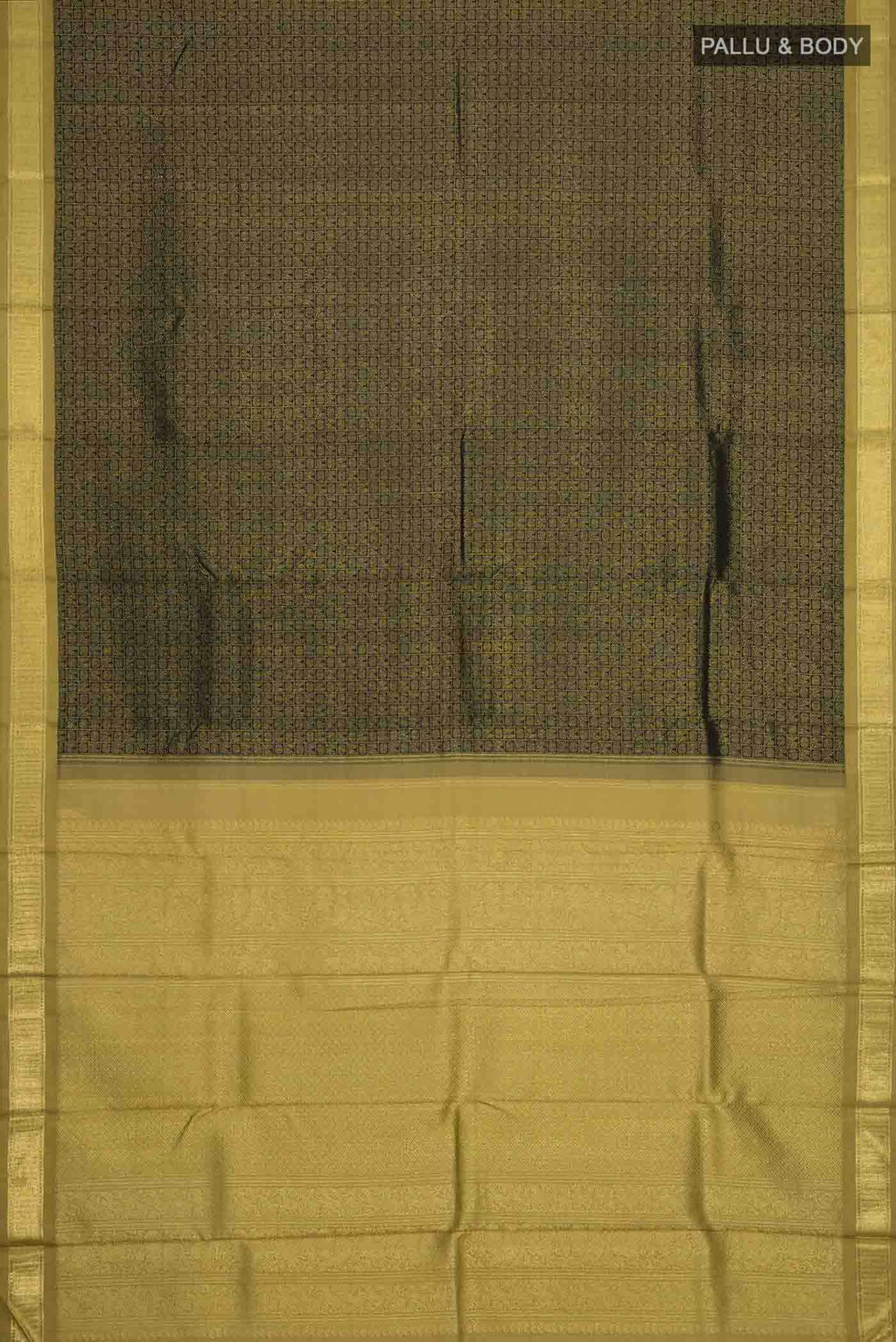 Pure Silk Pure Zari Black Kanchipuram Saree
