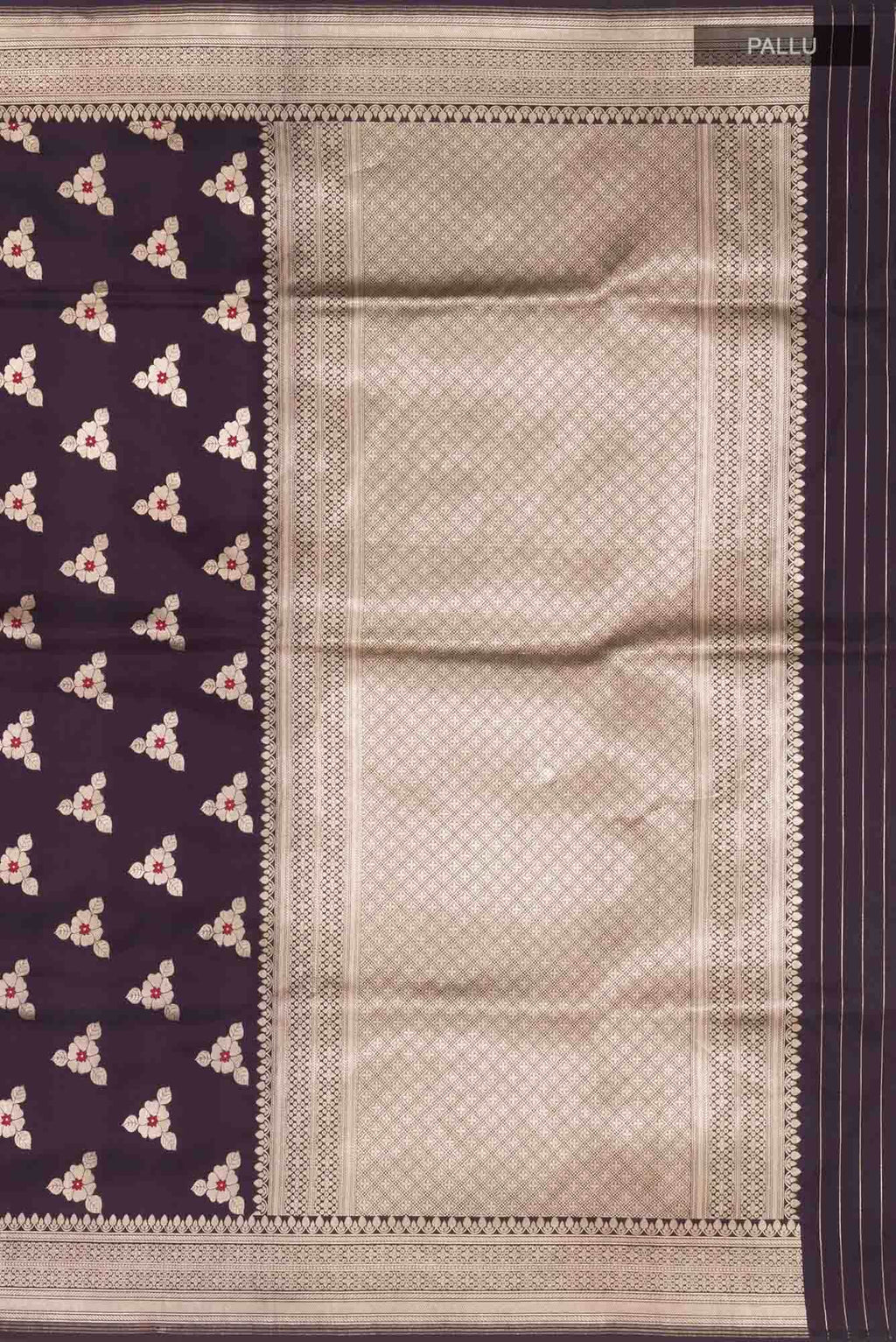 Navy Blue Banarasi Silk Saree