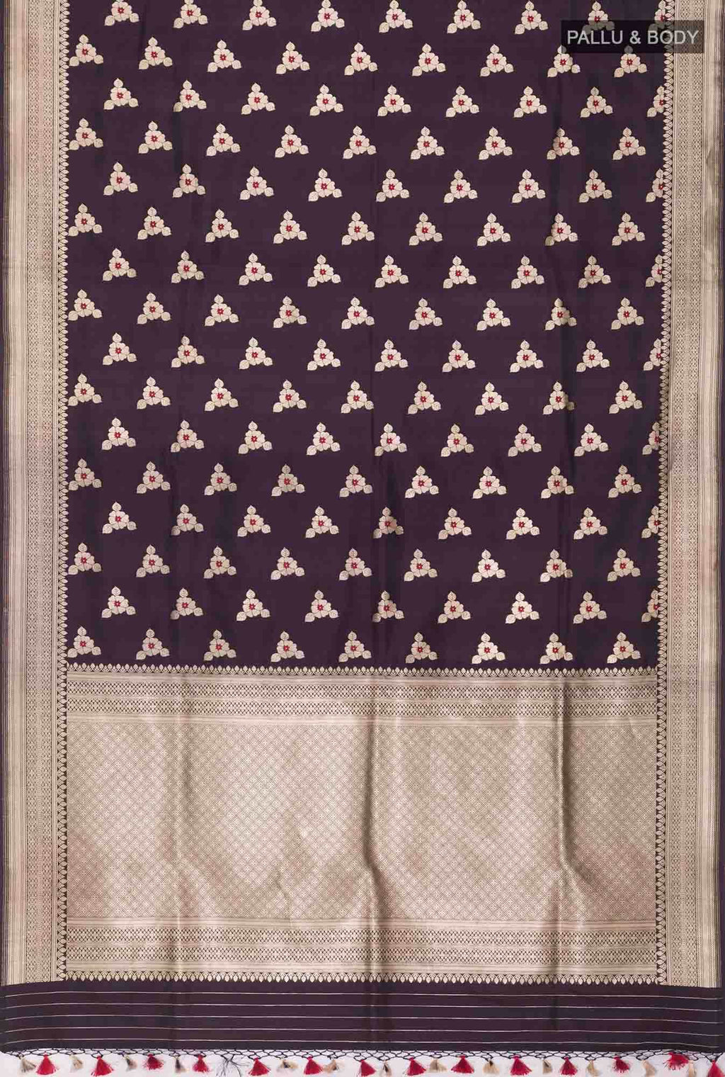 Navy Blue Banarasi Silk Saree