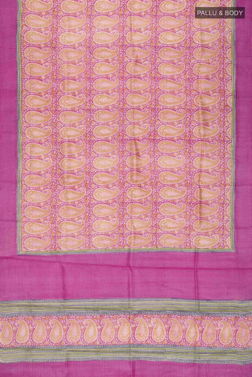 Pink Bhagalpuri Tussar Silk Saree