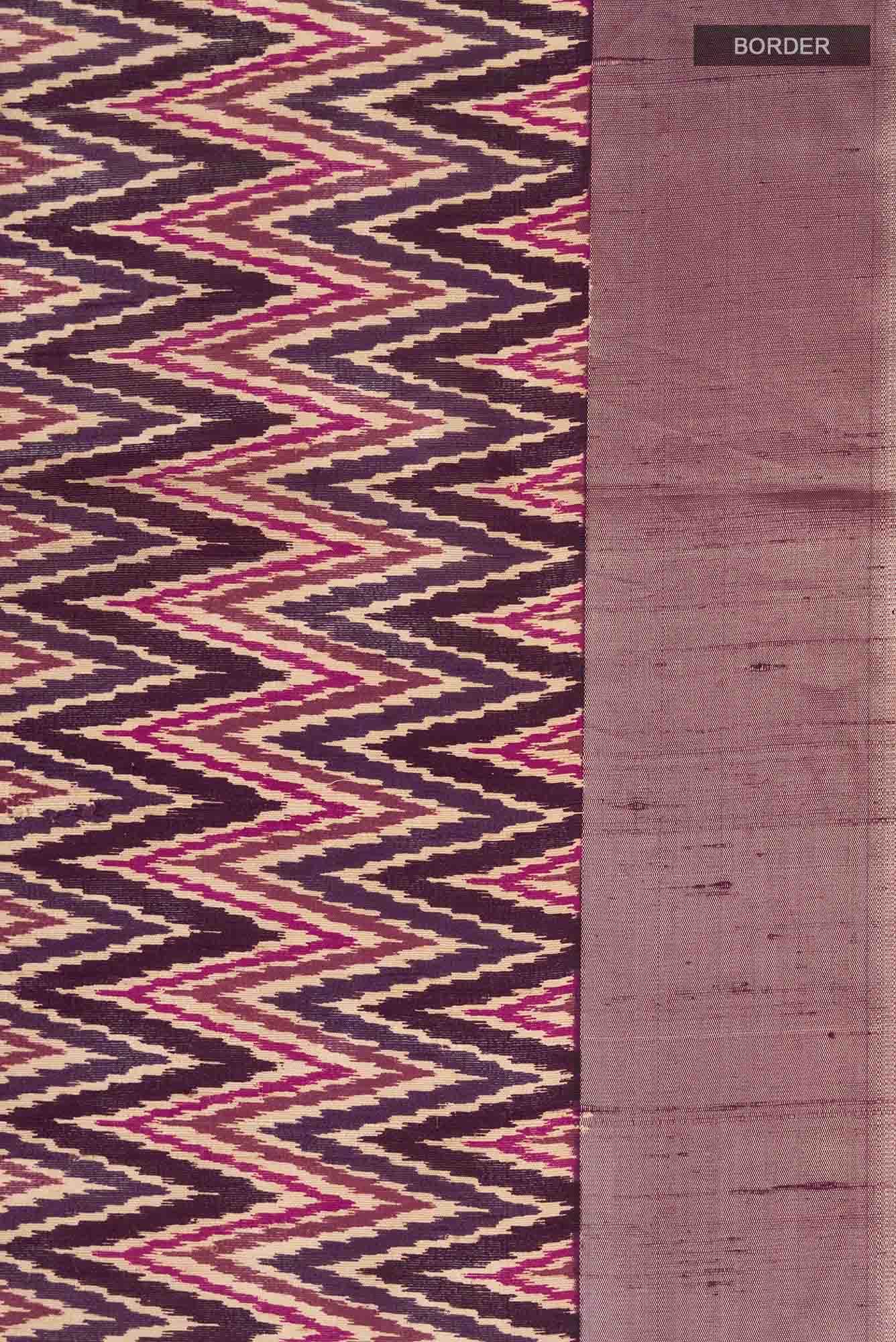 Purple Bhagalpuri Tussar Silk Saree