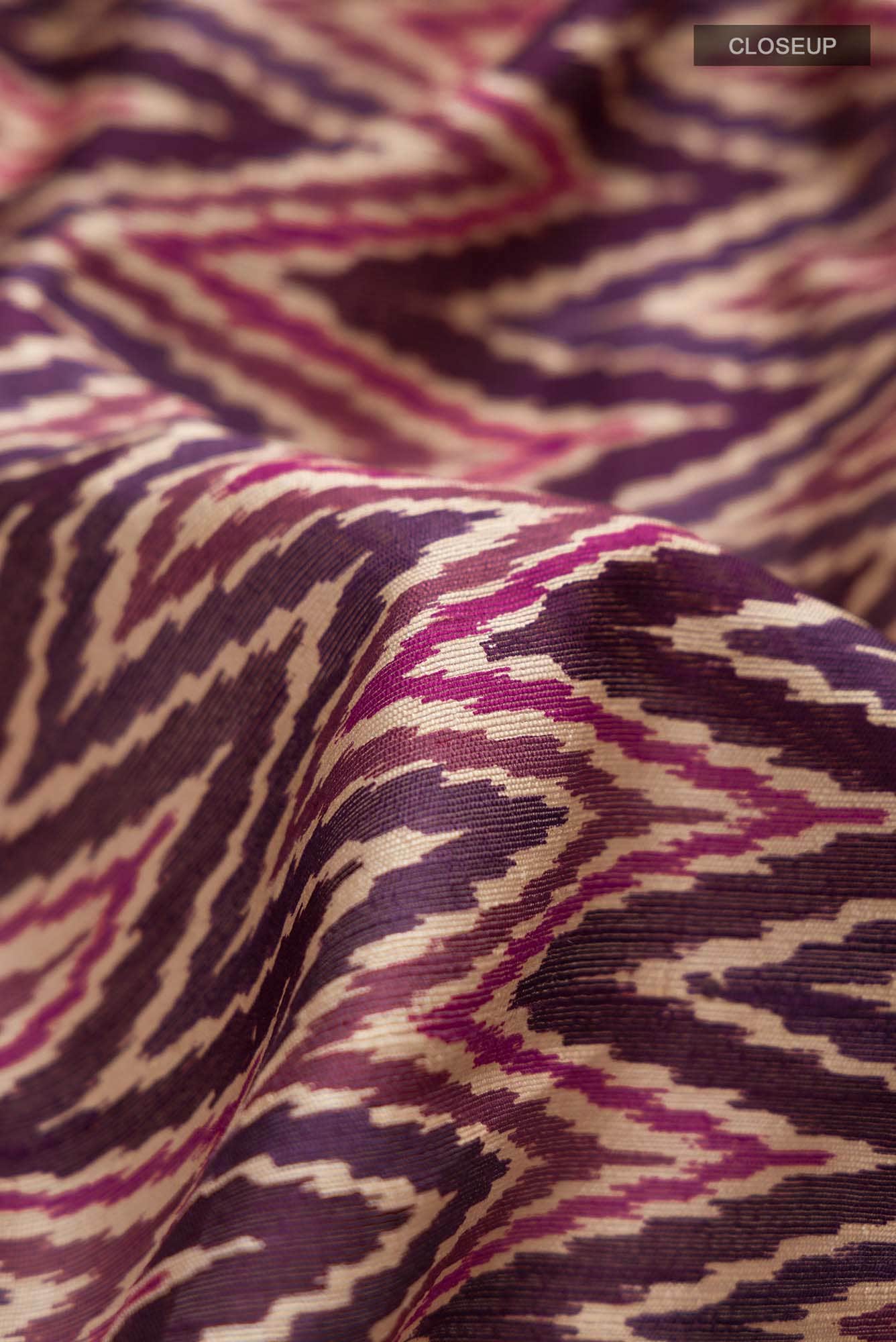 Purple Bhagalpuri Tussar Silk Saree