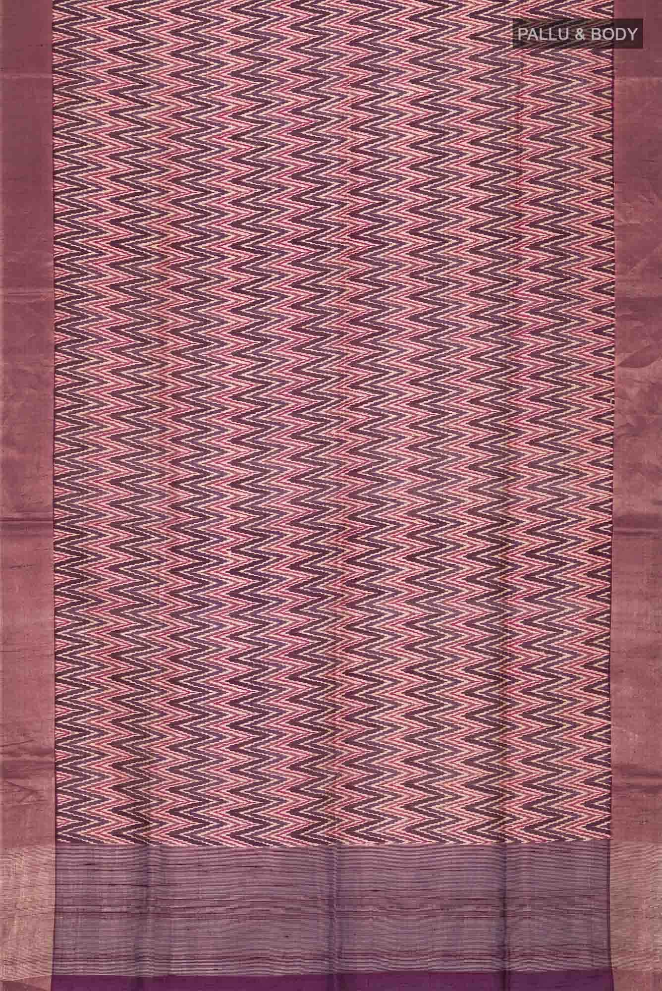 Purple Bhagalpuri Tussar Silk Saree