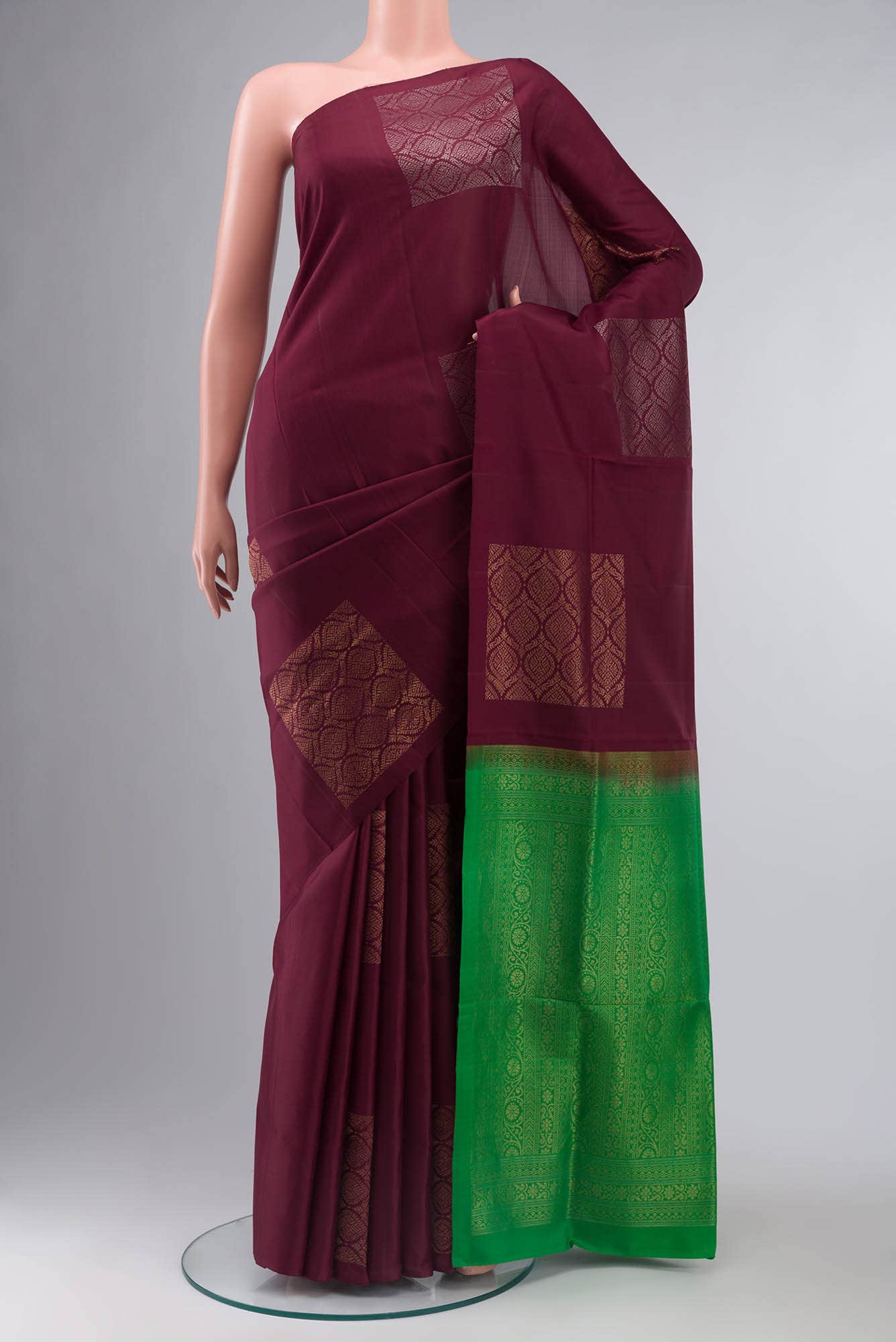 Maroon Soft Silk Saree