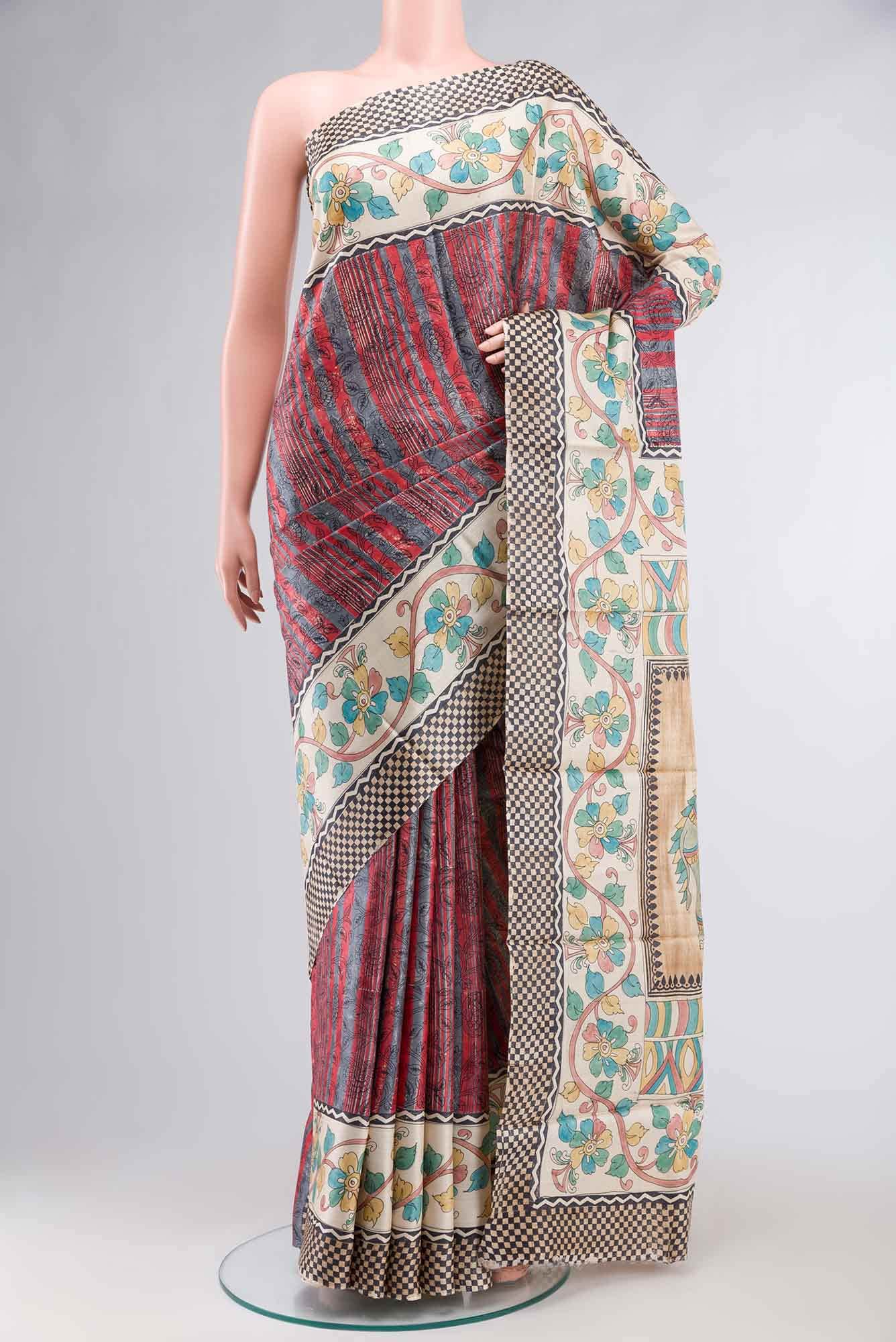 Multi Bhagalpuri Tussar Silk Saree