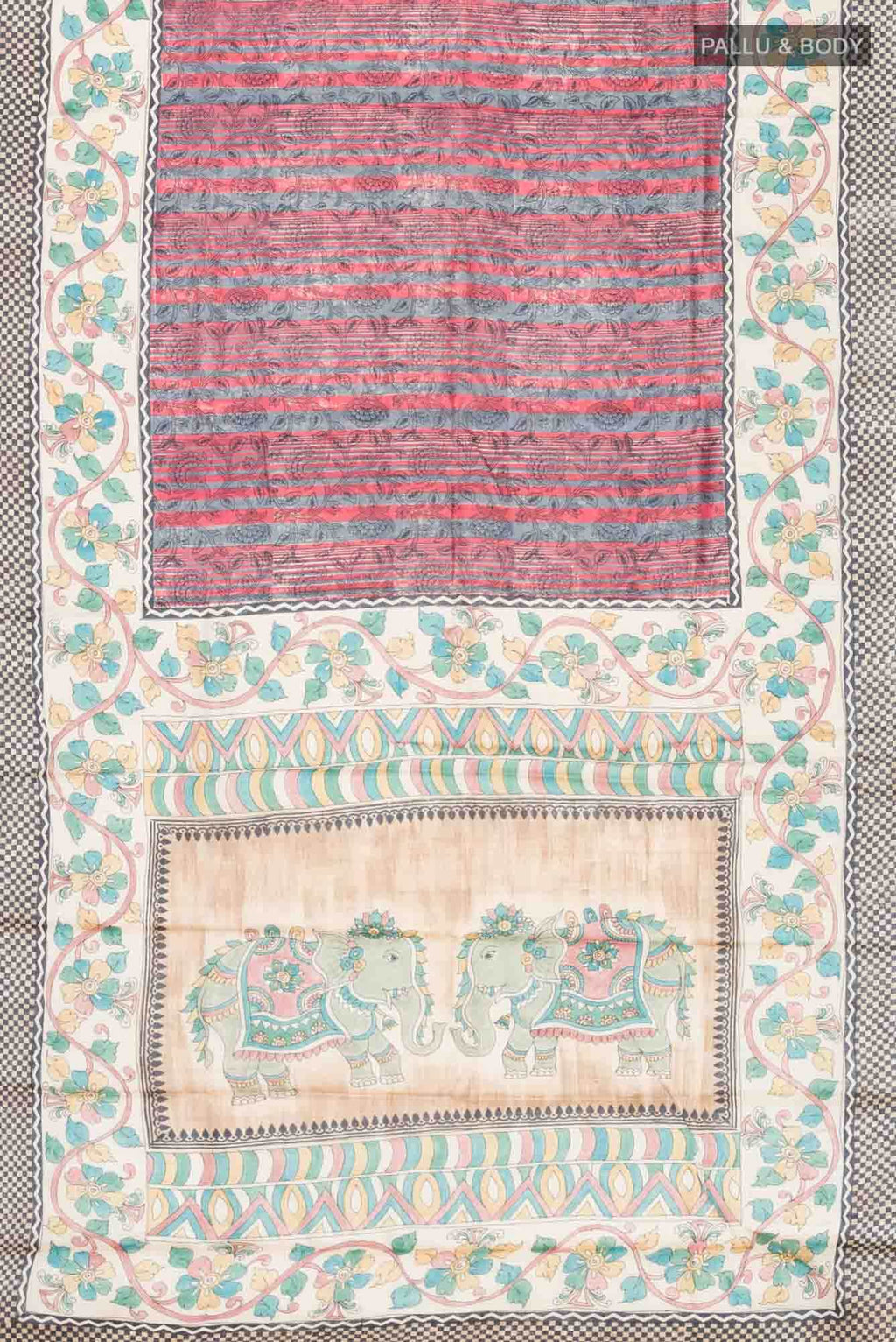 Multi Bhagalpuri Tussar Silk Saree