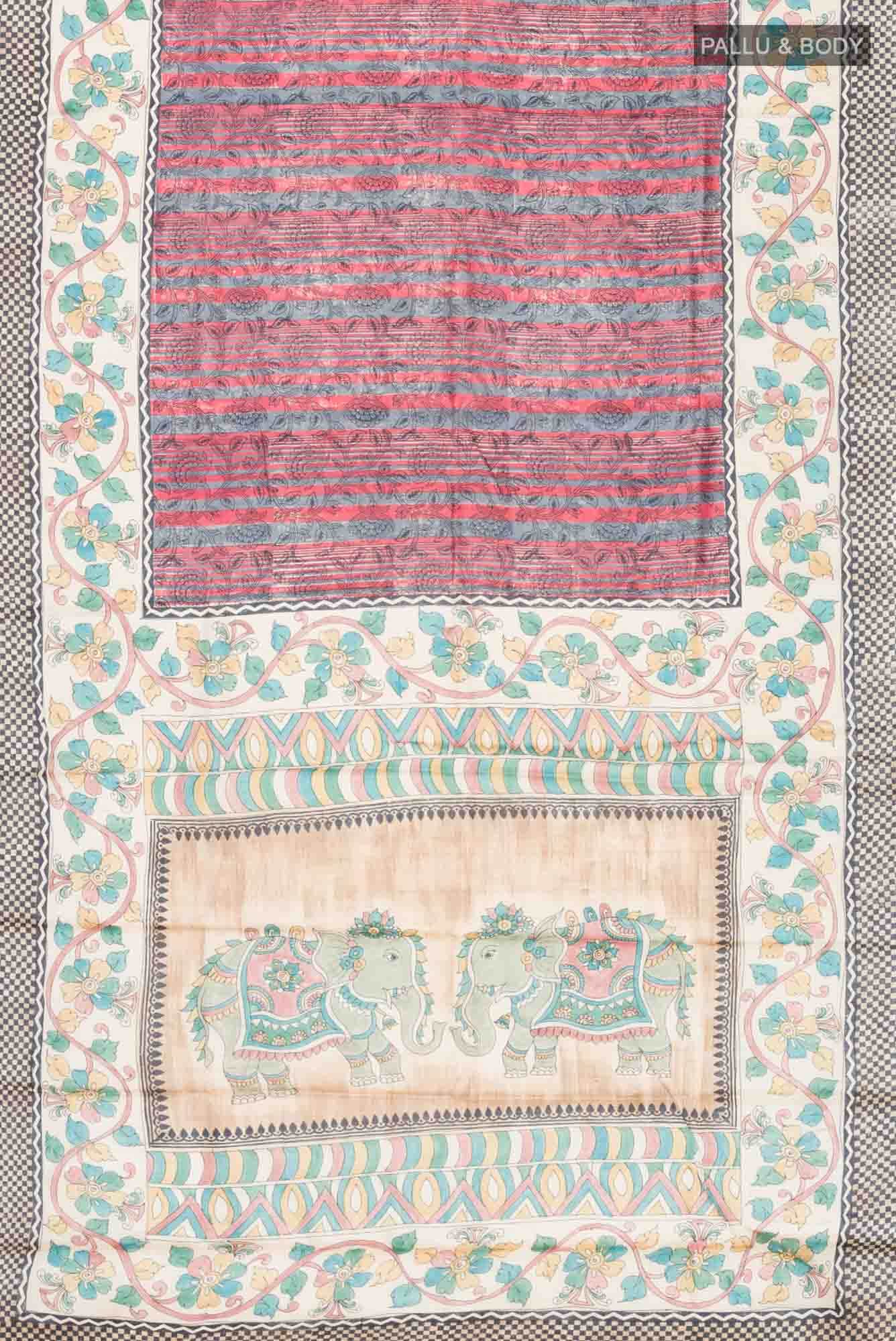 Multi Bhagalpuri Tussar Silk Saree