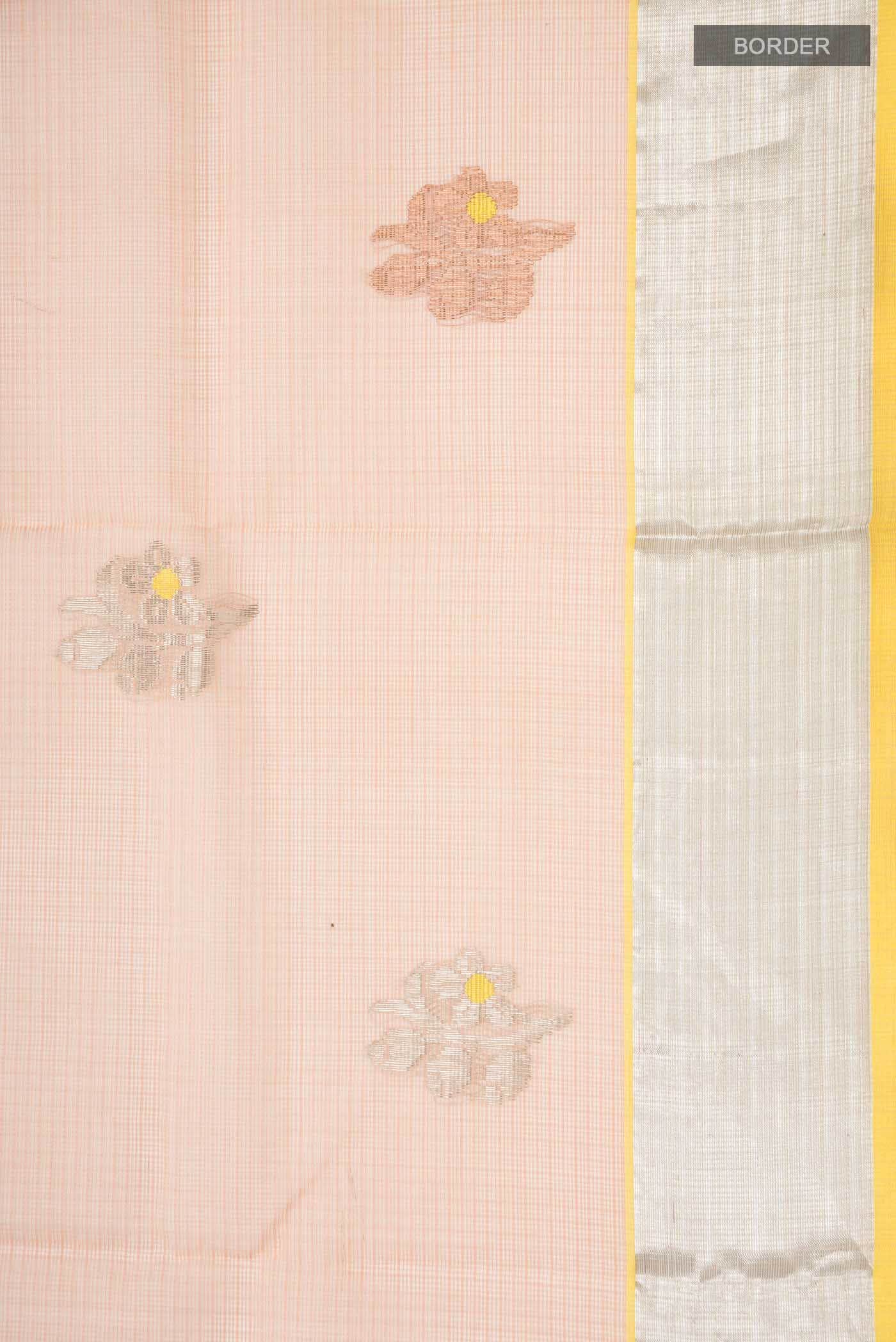 Peach Kota Silk Saree