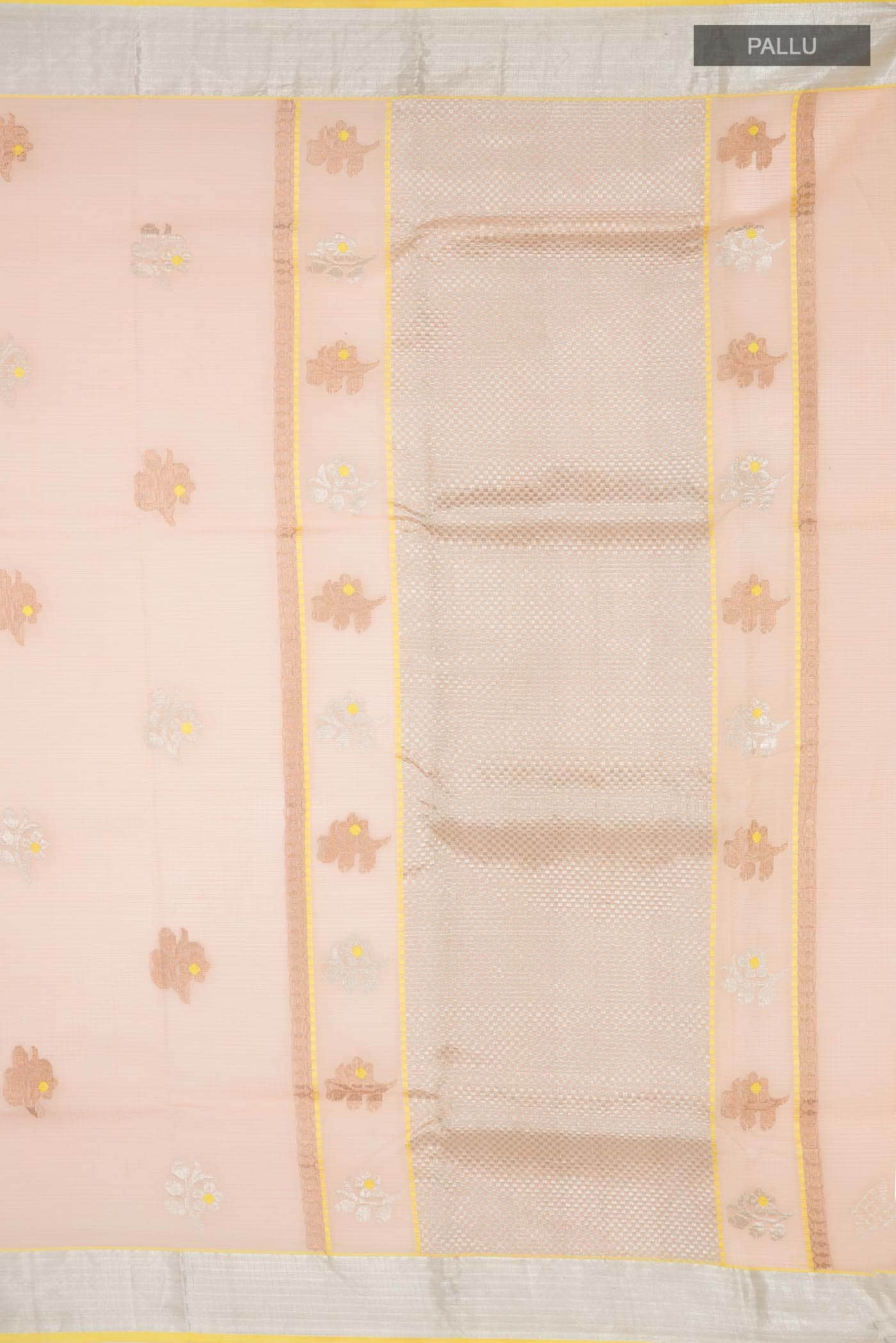 Peach Kota Silk Saree