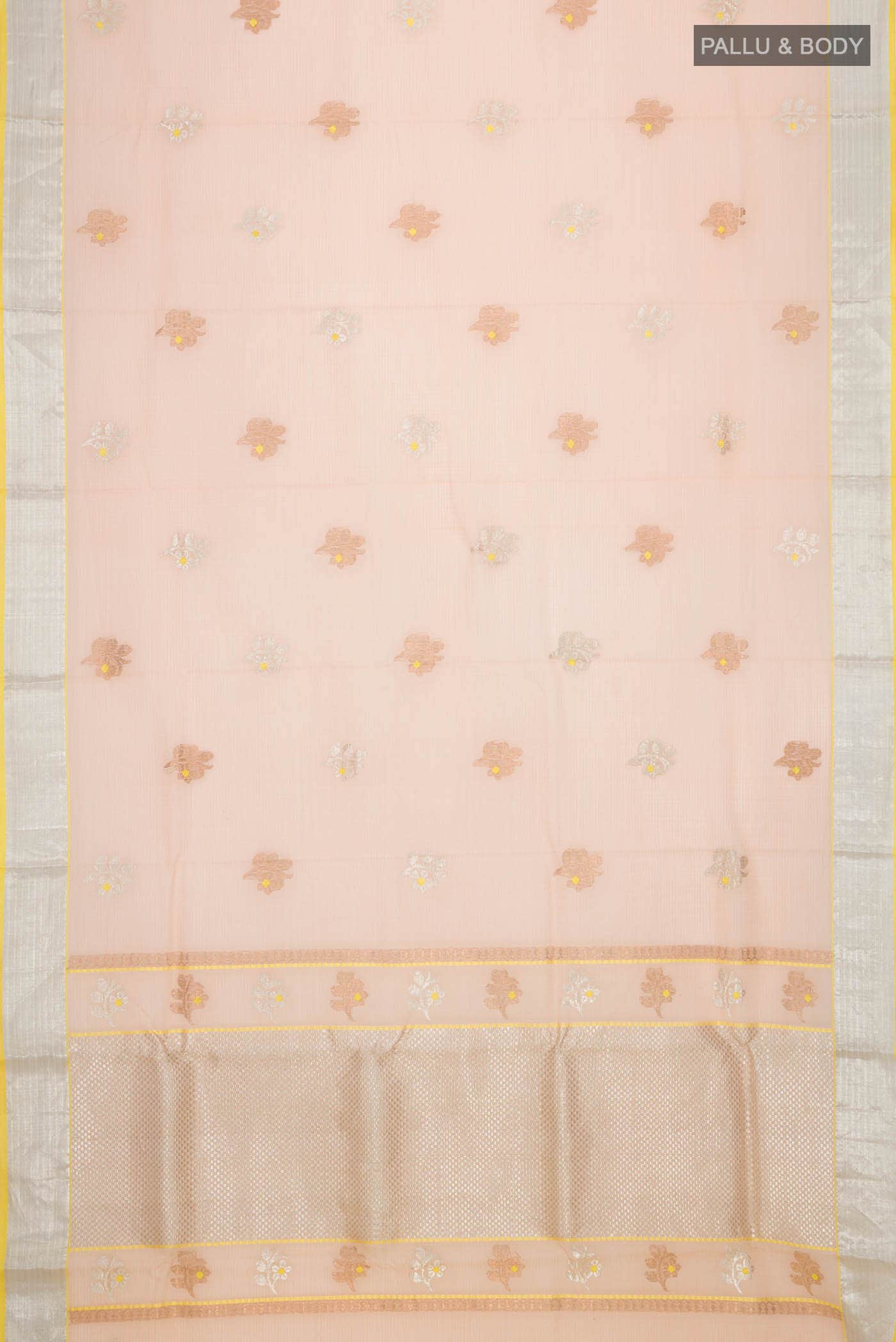 Peach Kota Silk Saree