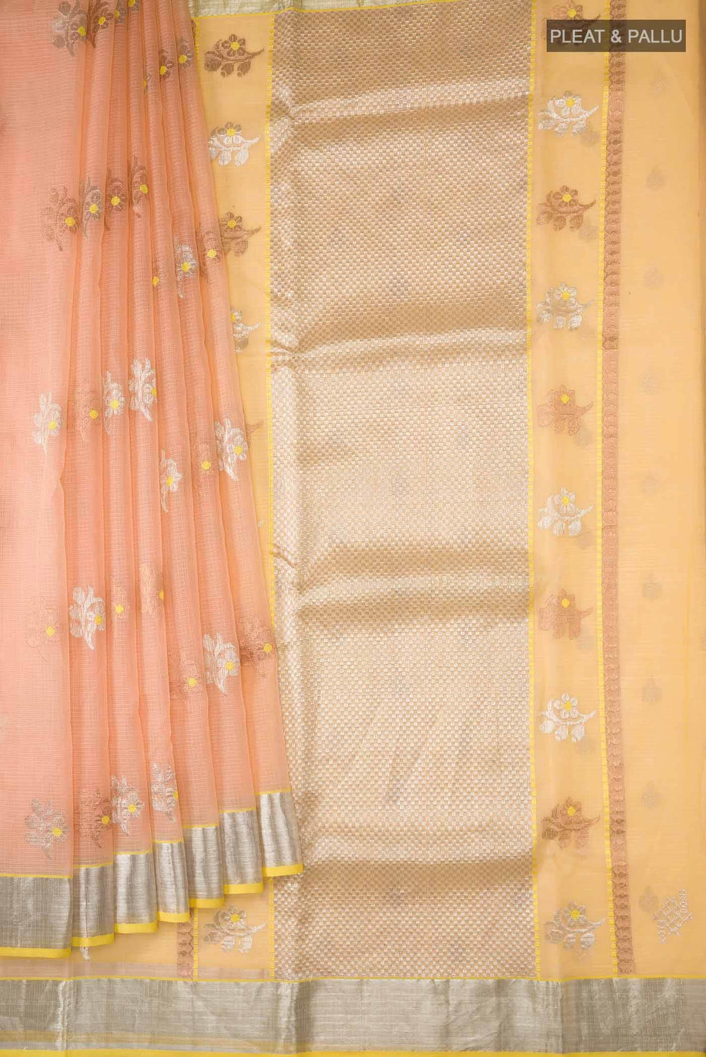 Peach Kota Silk Saree
