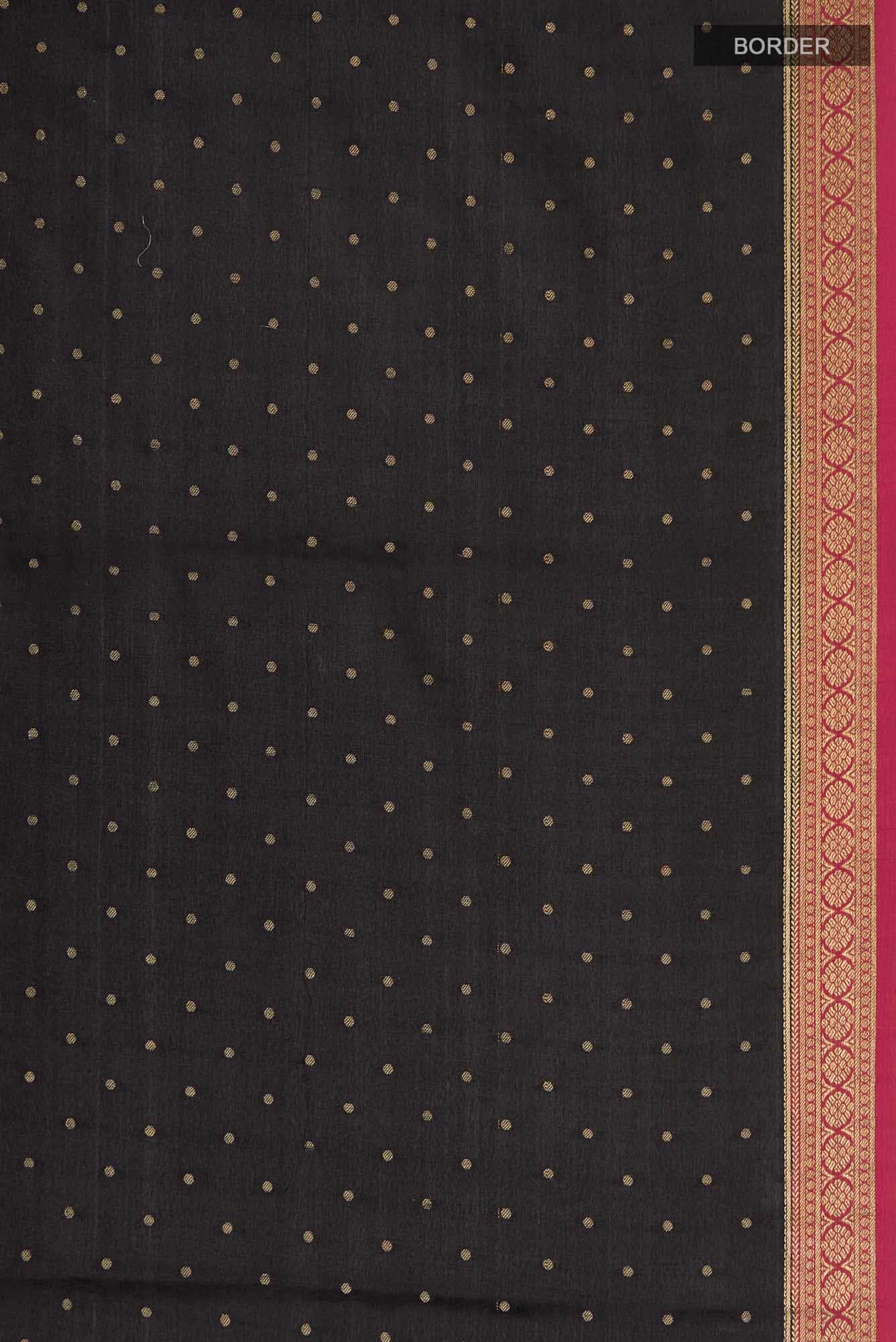 Black Mysore Crepe Saree