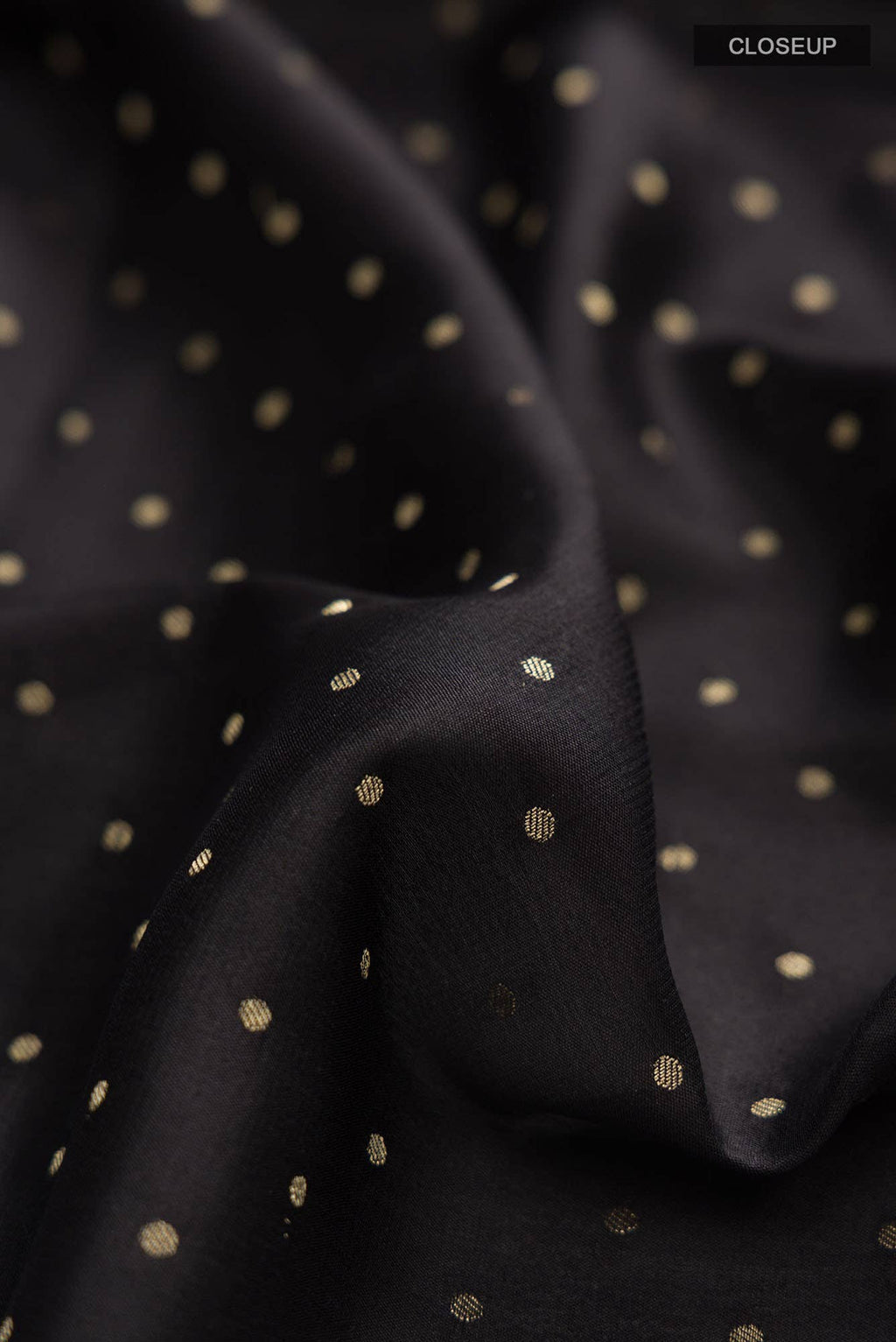 Black Mysore Crepe Saree