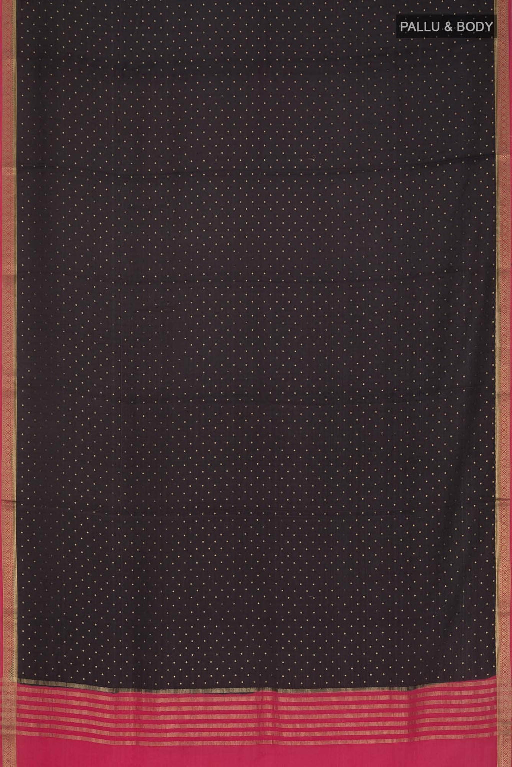 Black Mysore Crepe Saree