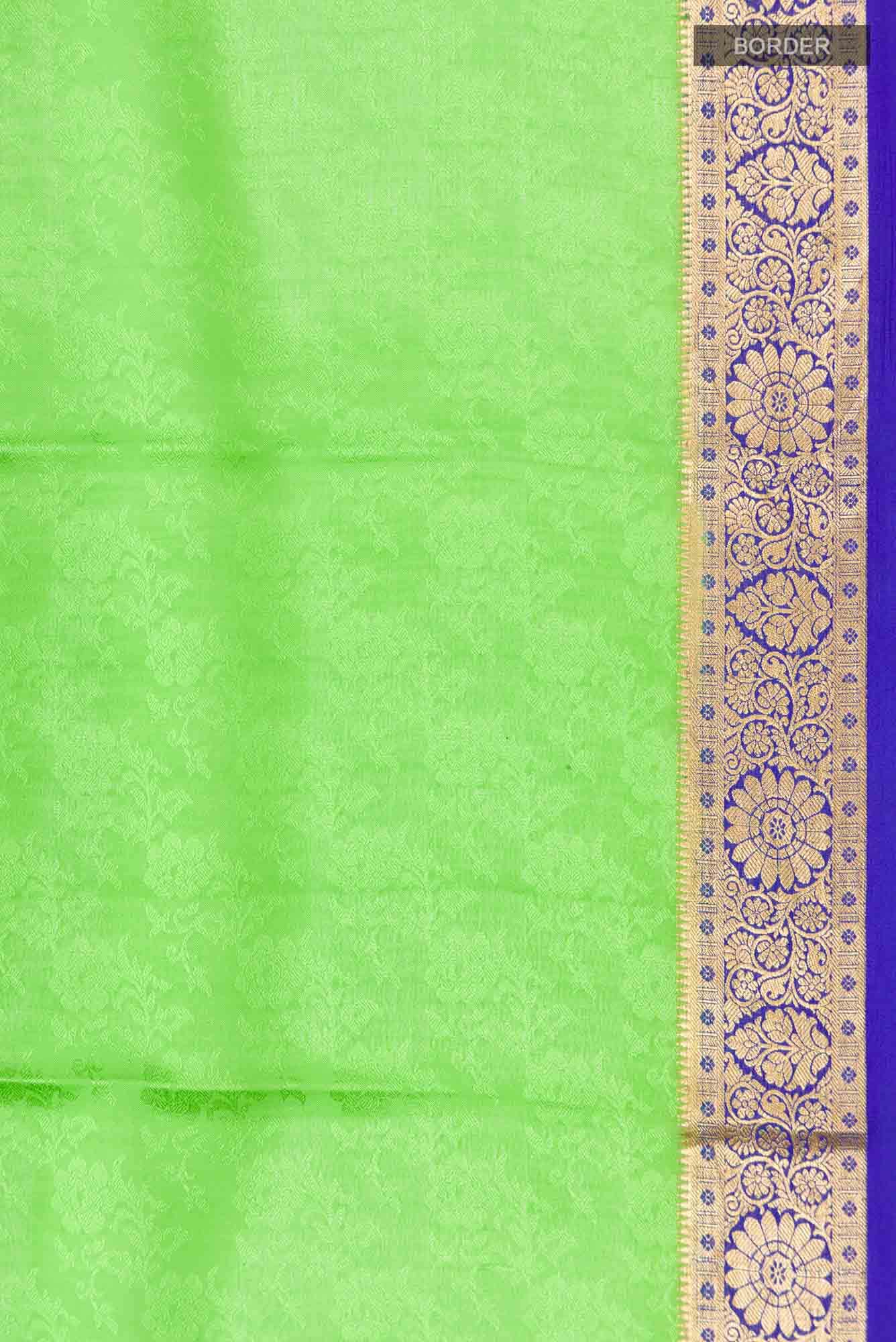 Green Mysore Crepe Saree