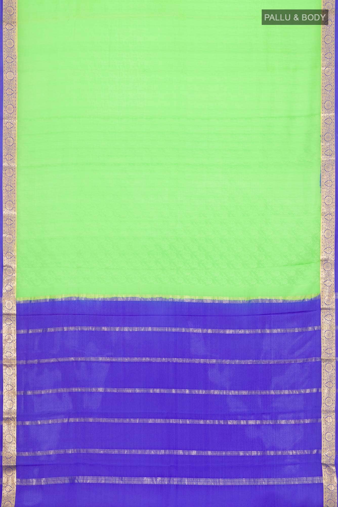 Green Mysore Crepe Saree