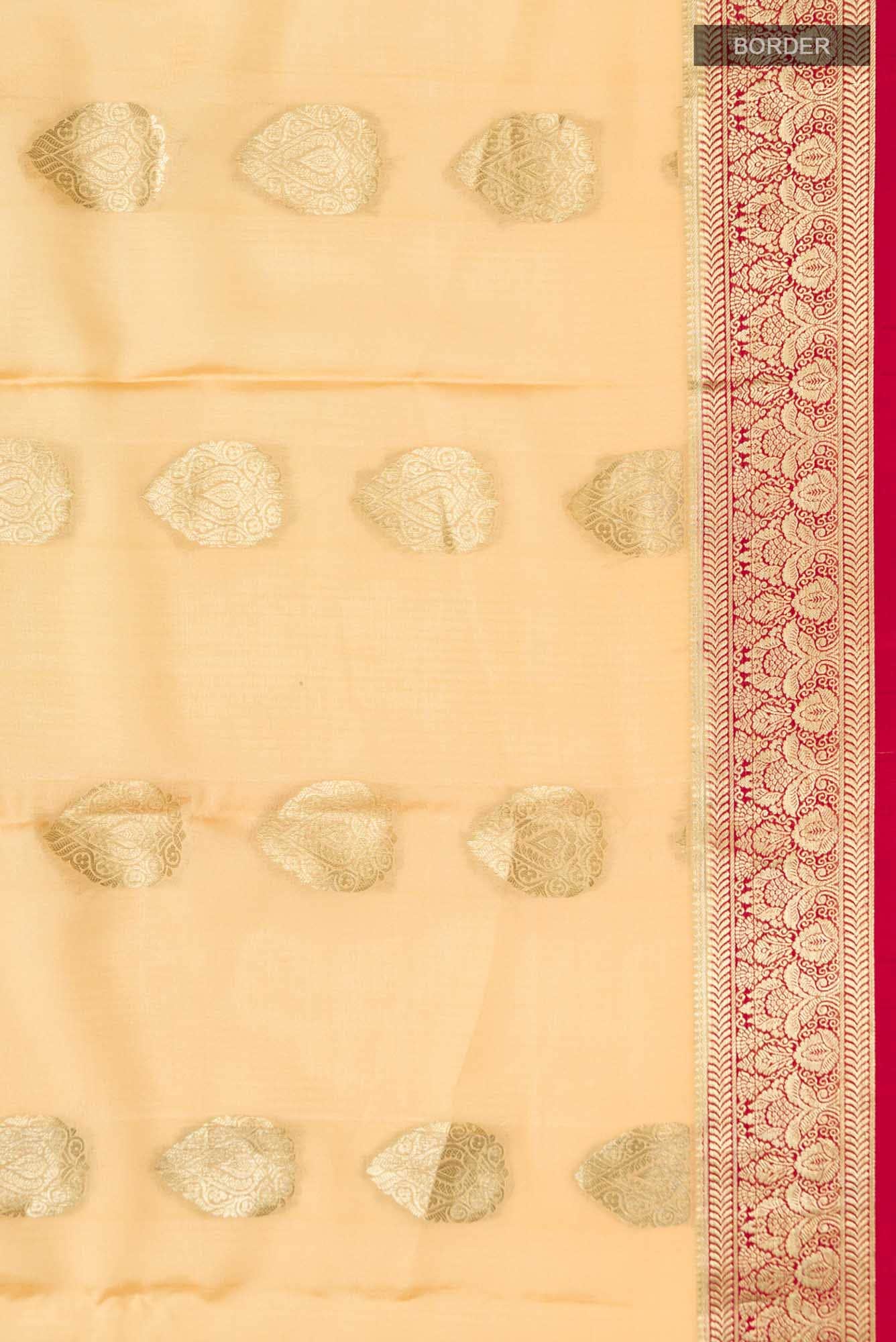 Yellow Mysore Crepe Saree