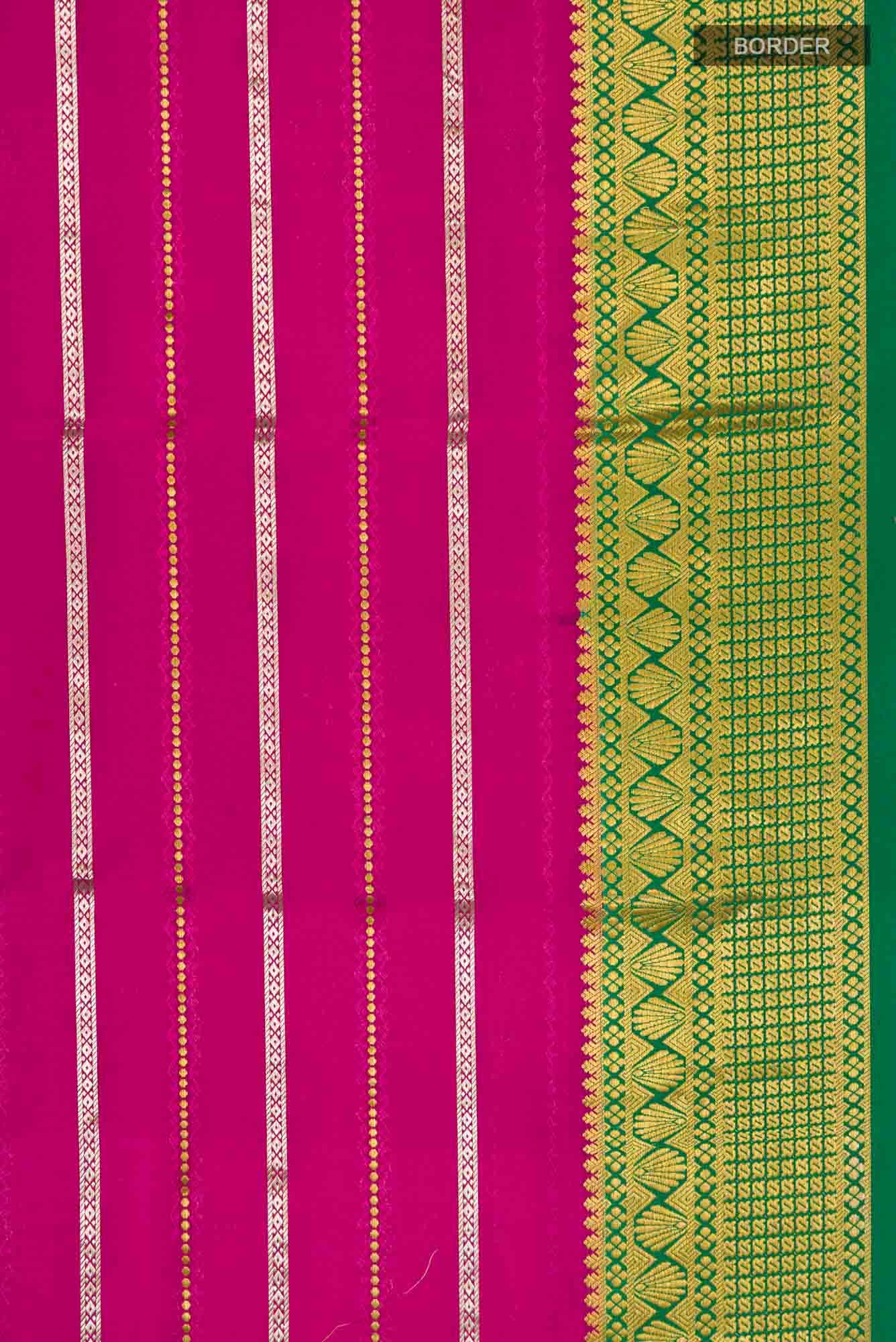 Pink Mysore Crepe Saree