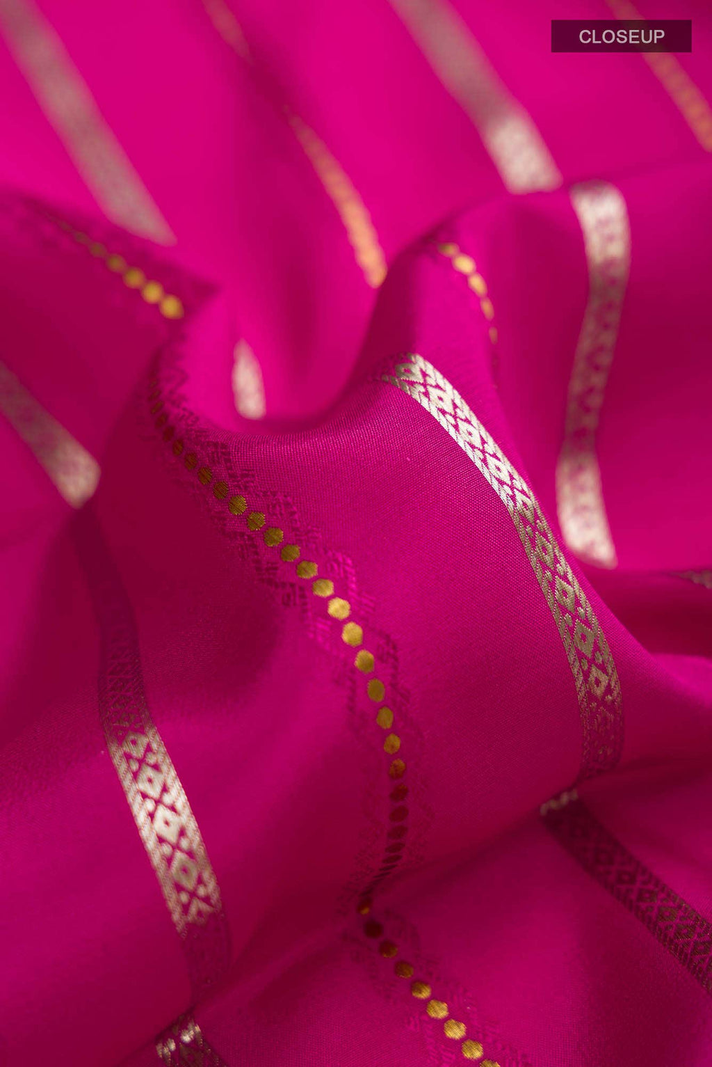 Pink Mysore Crepe Saree