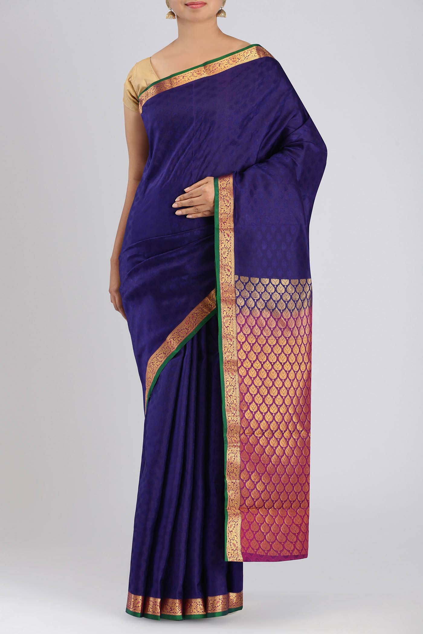 Blue Kanchipuram Silk Saree