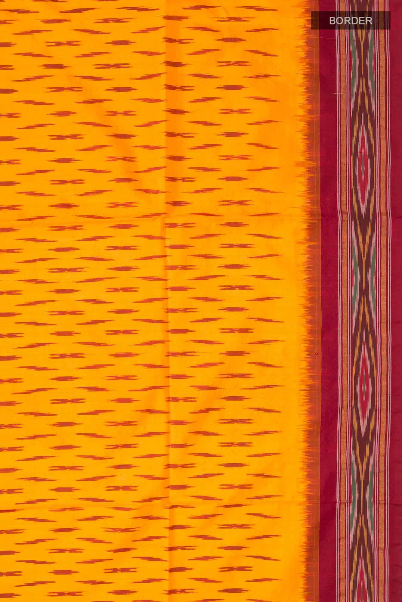 Yellow Pochampally Silk Saree