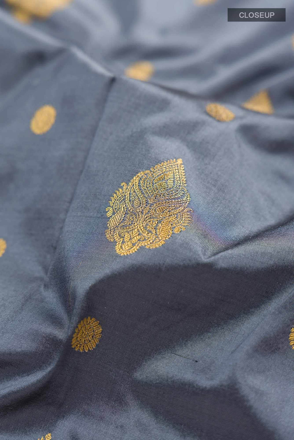 Grey Bangalore Silk Saree