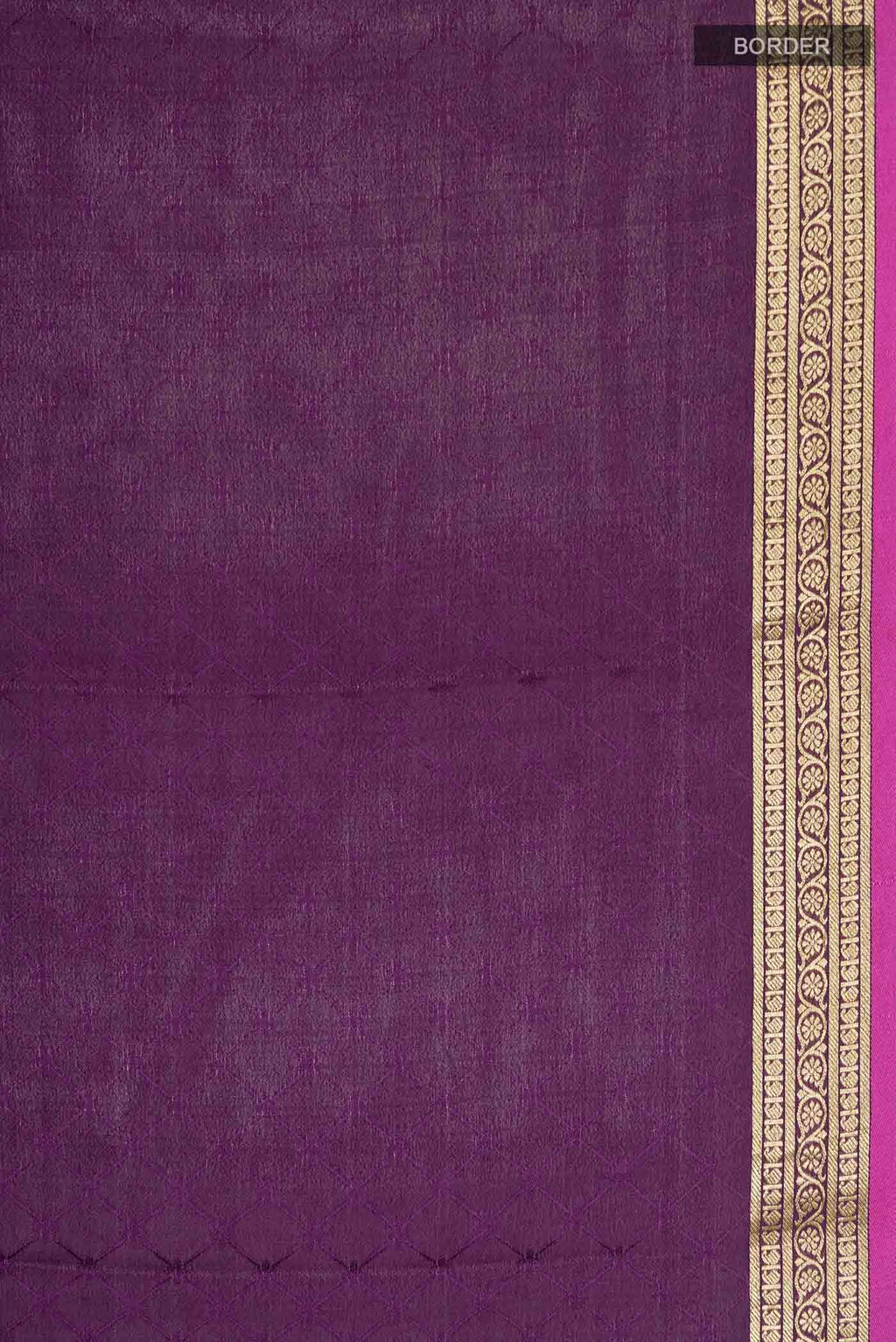 Purple Mysore Crepe Saree
