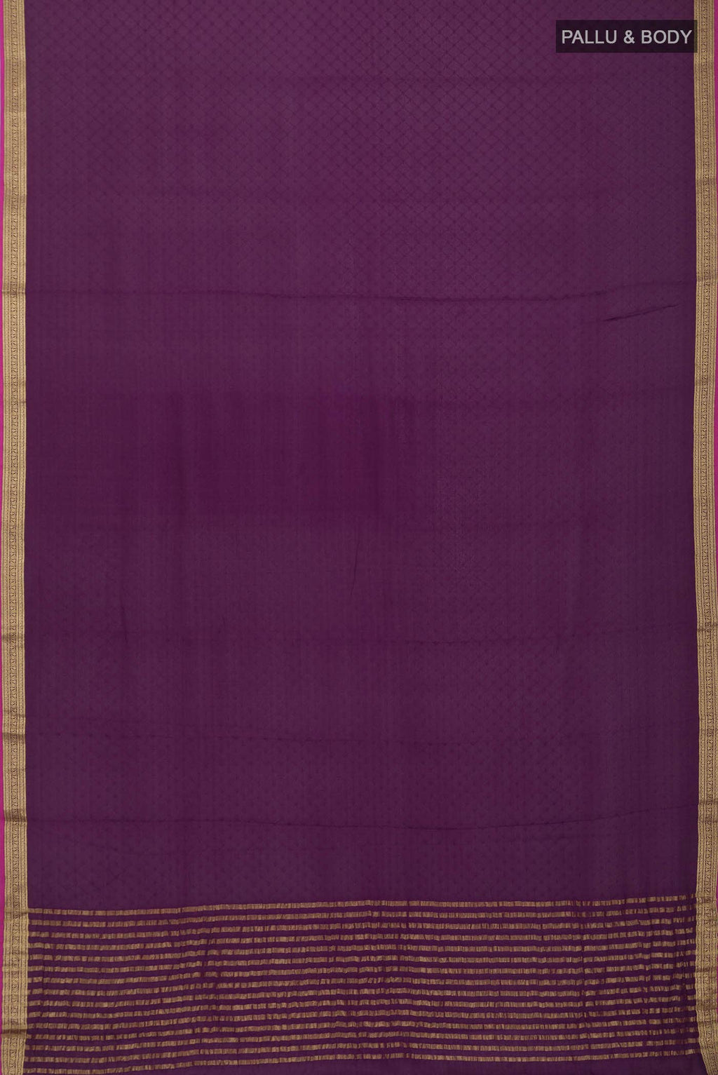 Purple Mysore Crepe Saree