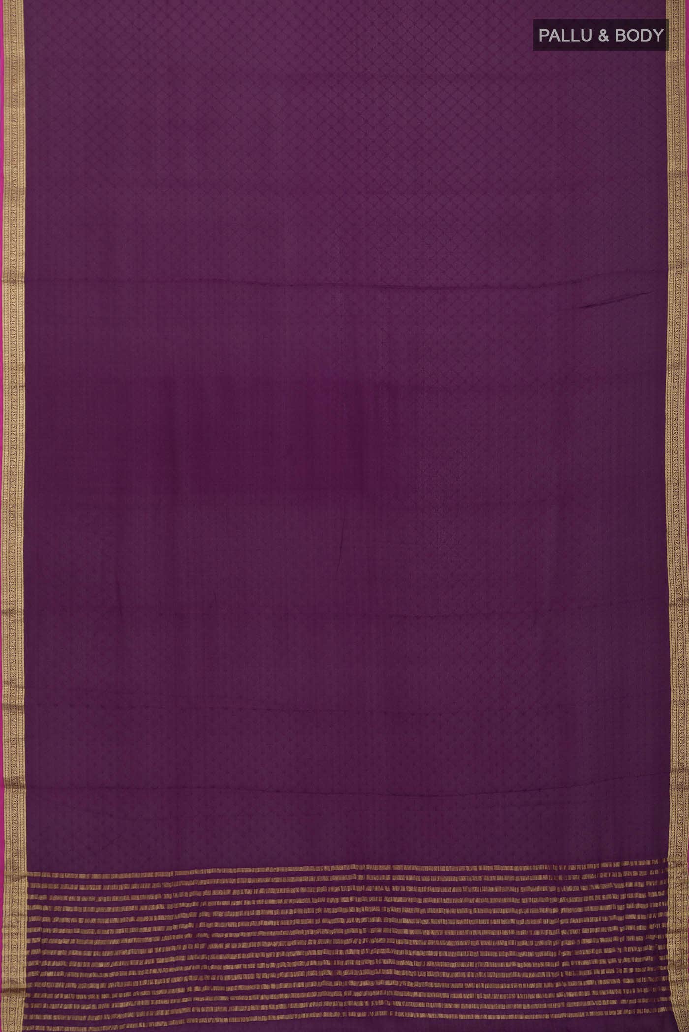 Purple Mysore Crepe Saree