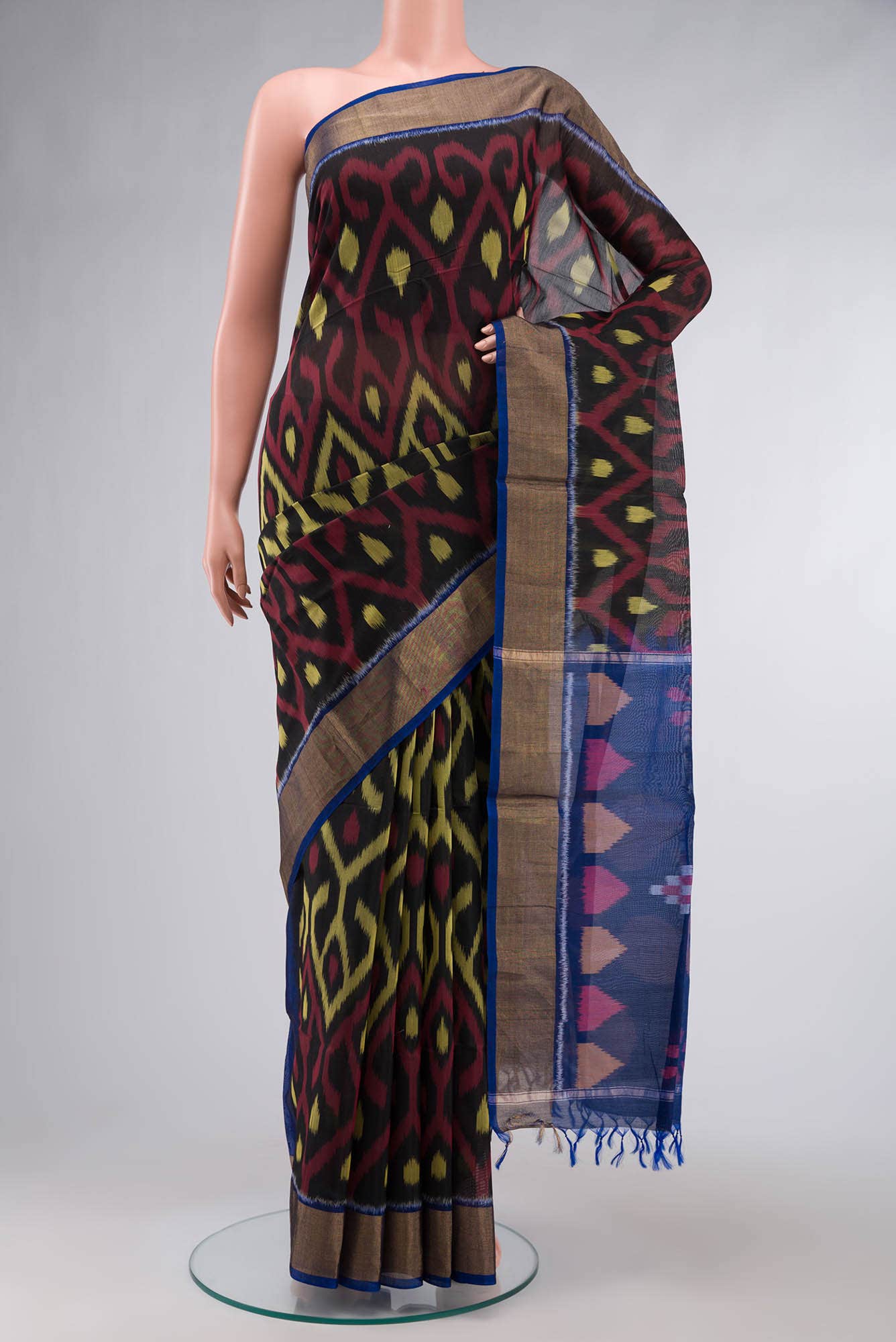 Black Silk Cotton Saree