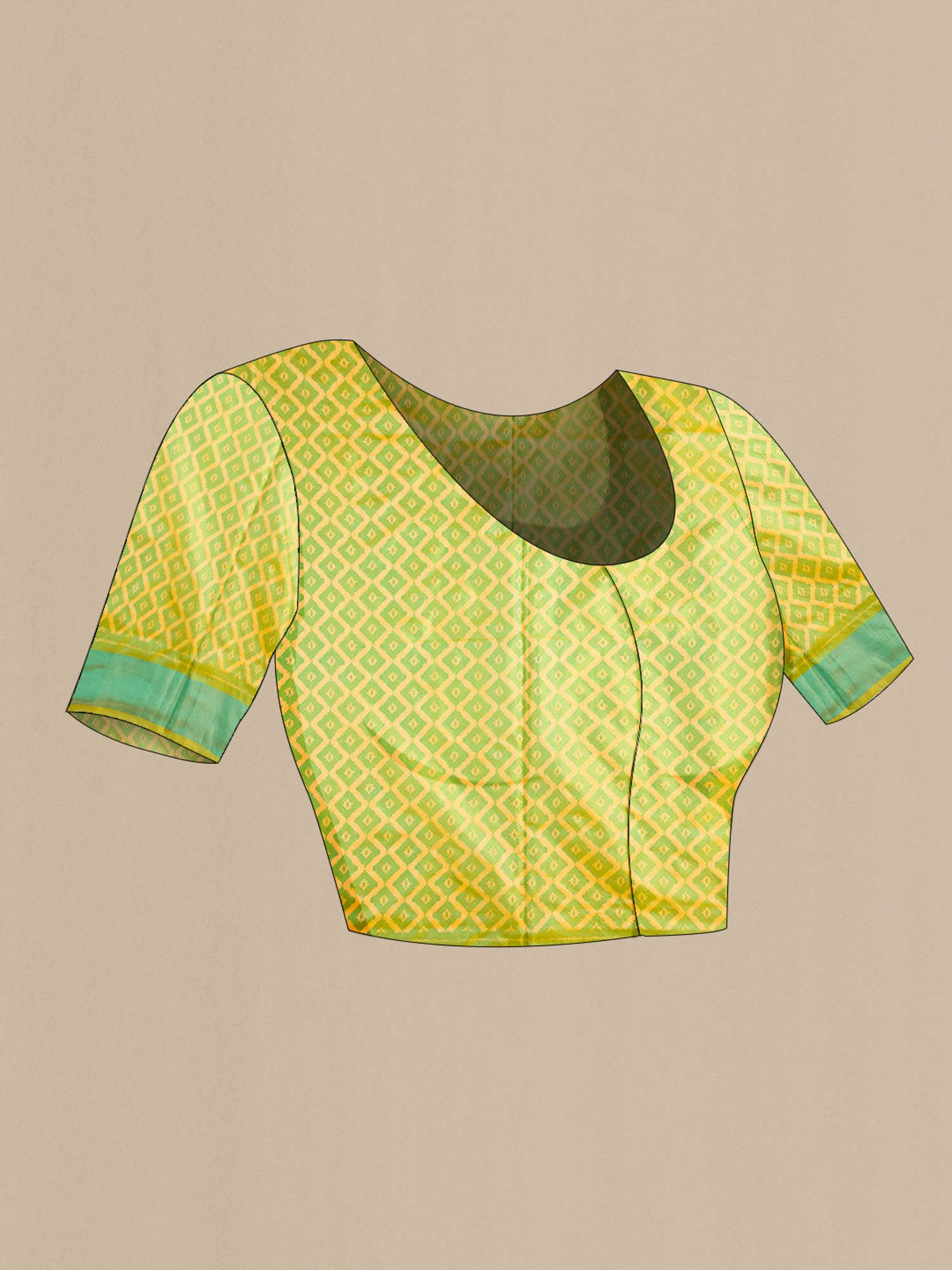 Sea Green Pochampally Silk Saree