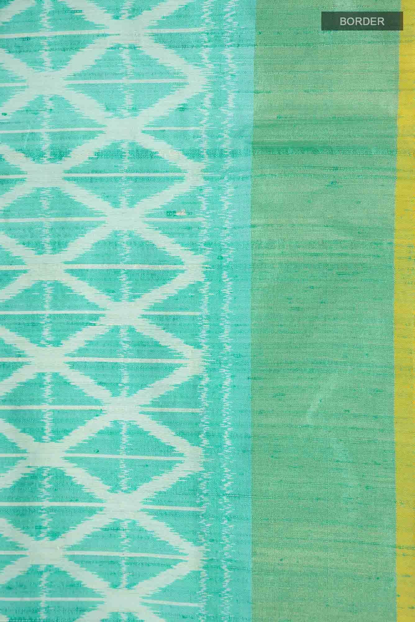 Sea Green Pochampally Silk Saree