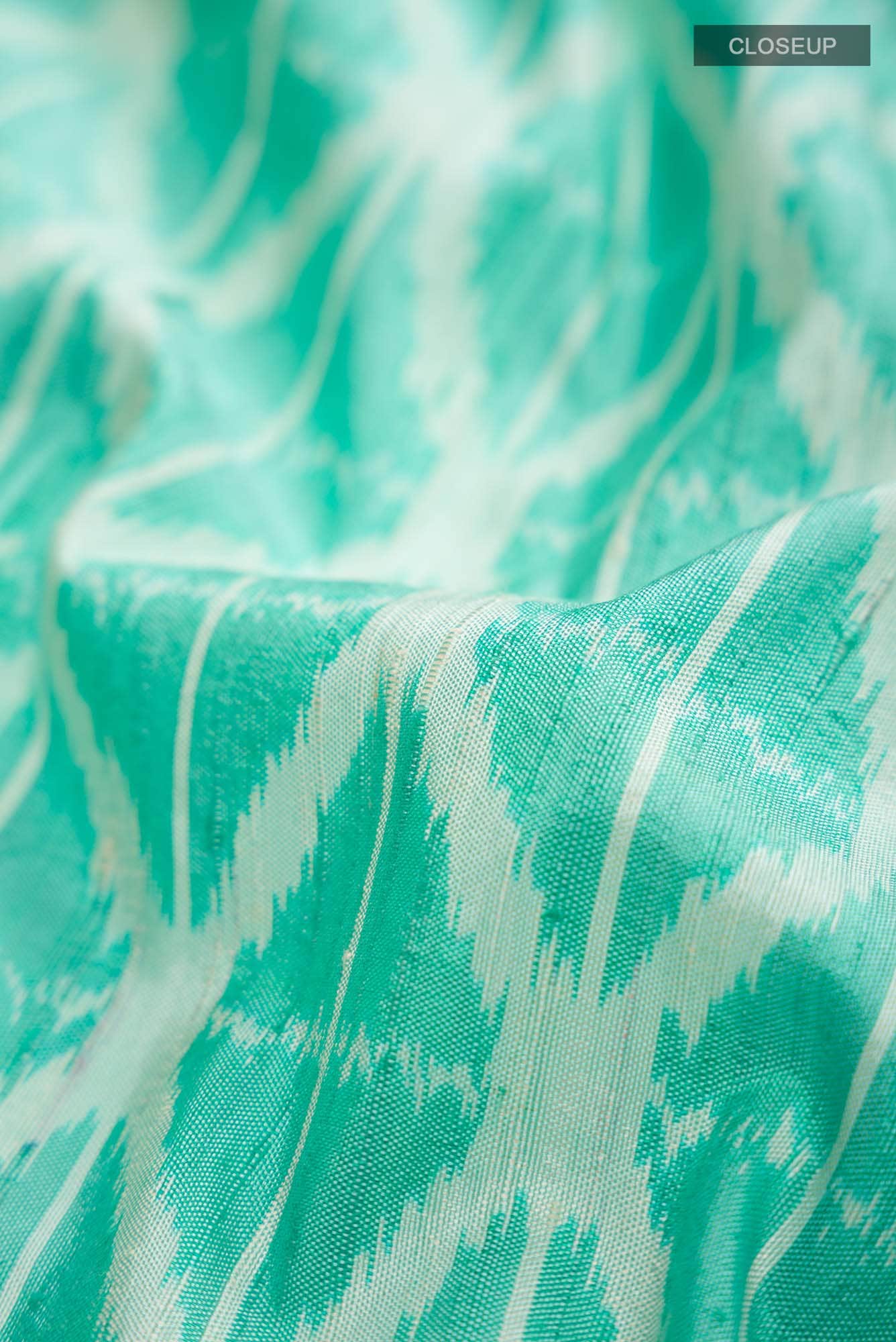 Sea Green Pochampally Silk Saree