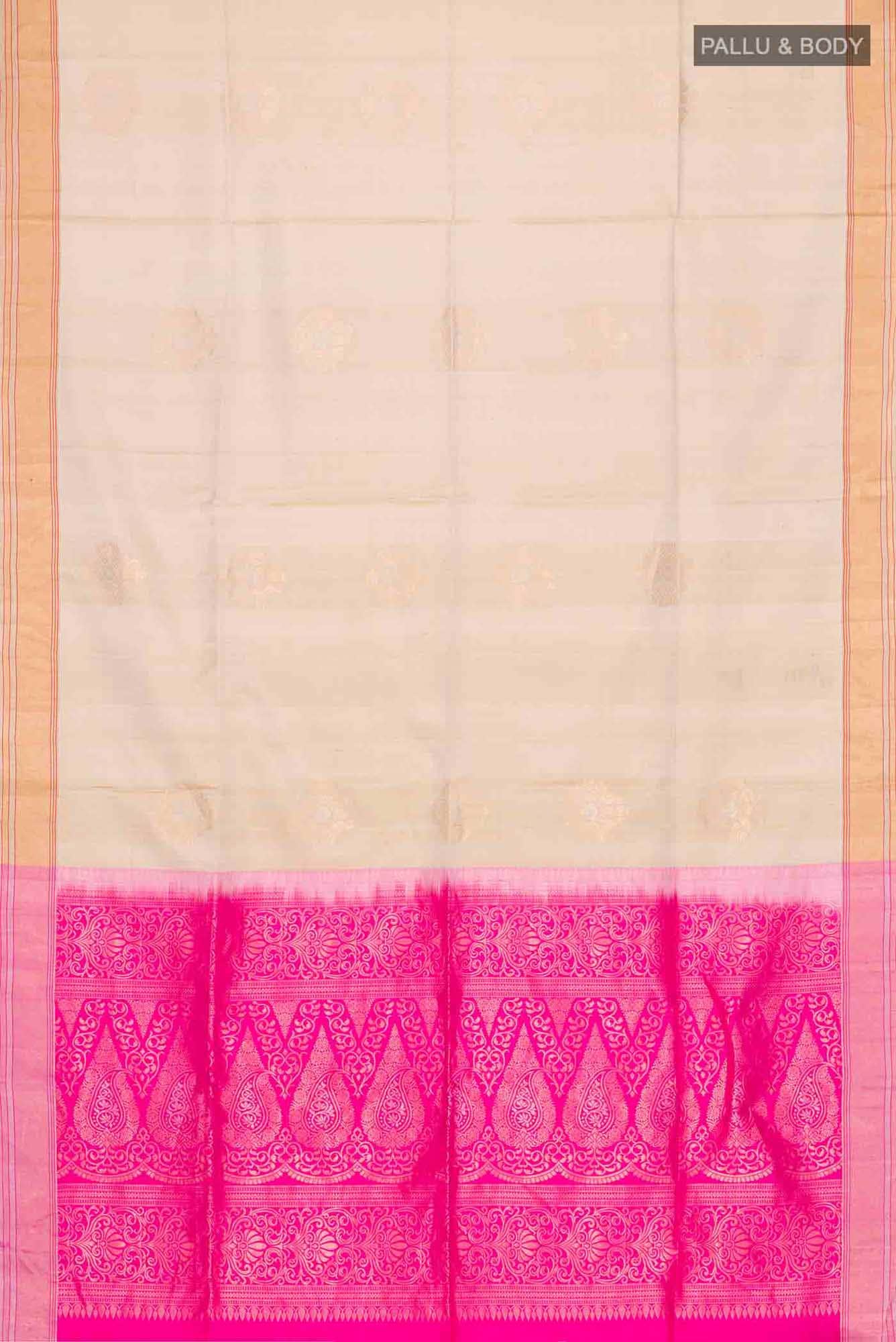 Beige Soft Silk Saree