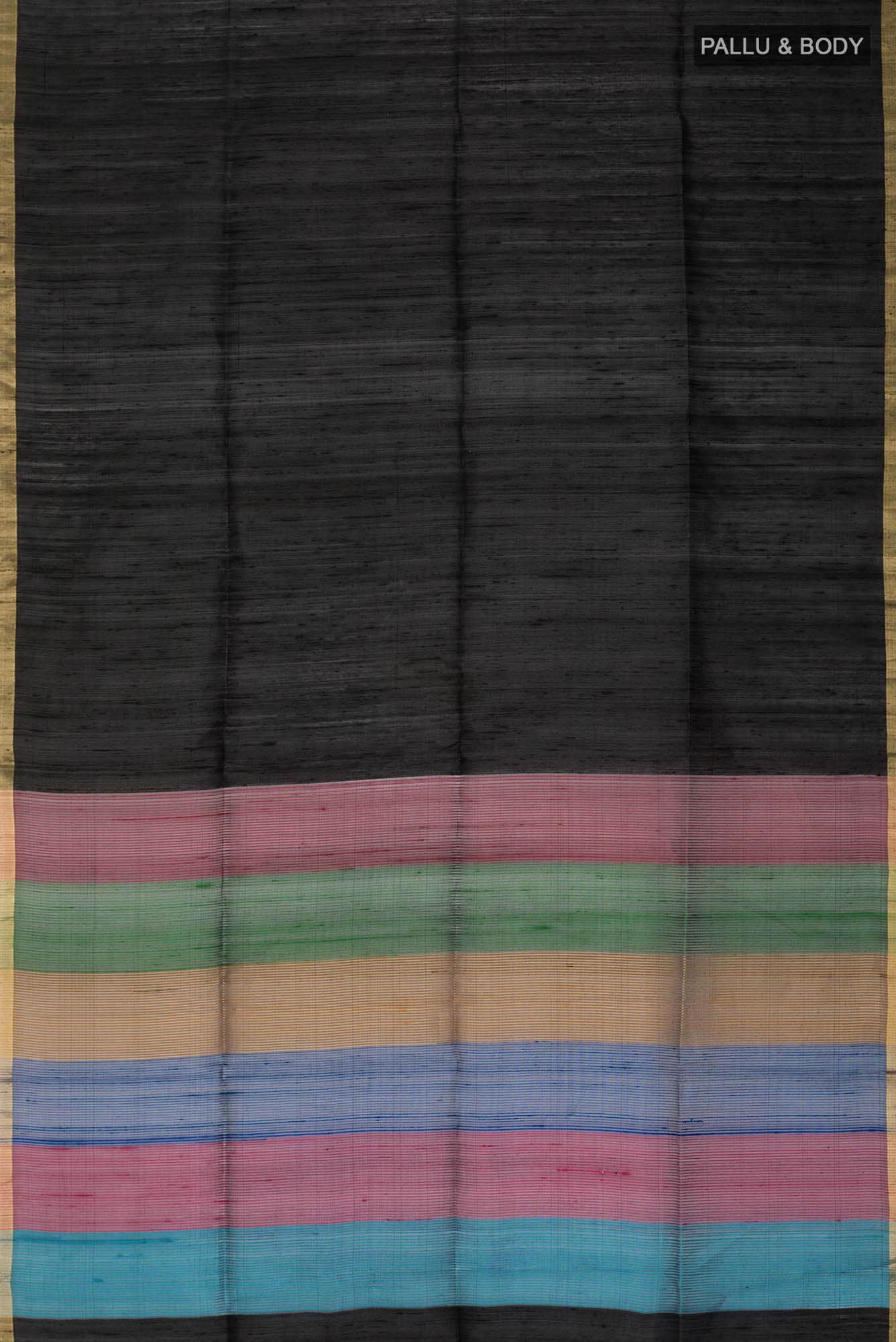 Black Raw Silk Saree