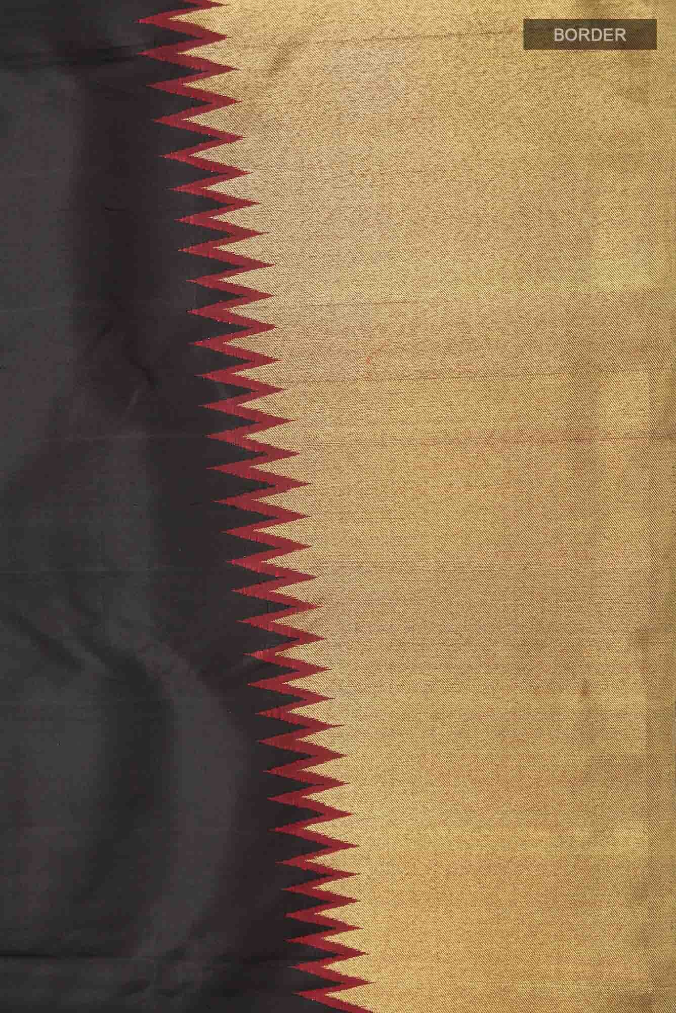 Black Kanchipuram Silk Saree