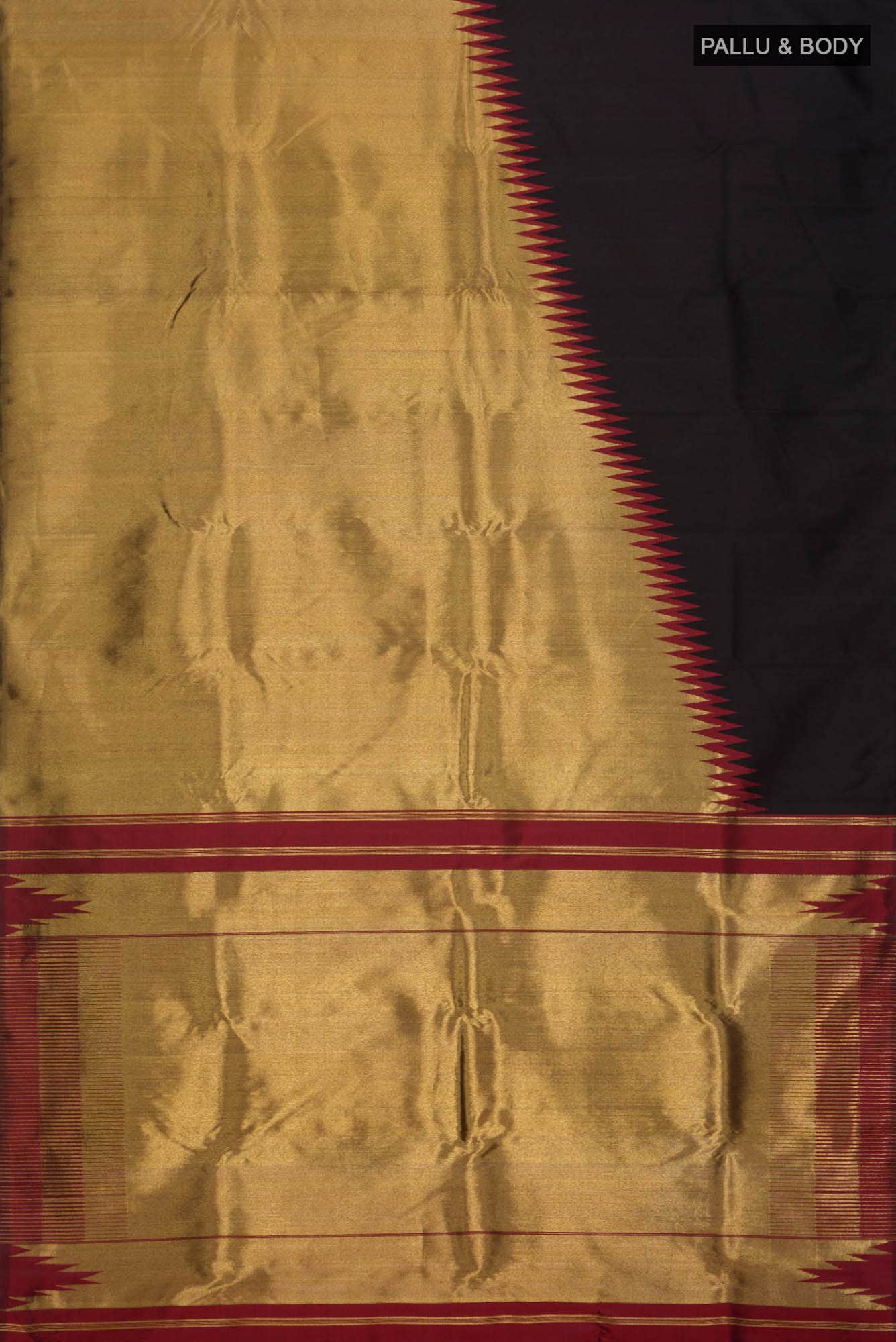 Black Kanchipuram Silk Saree